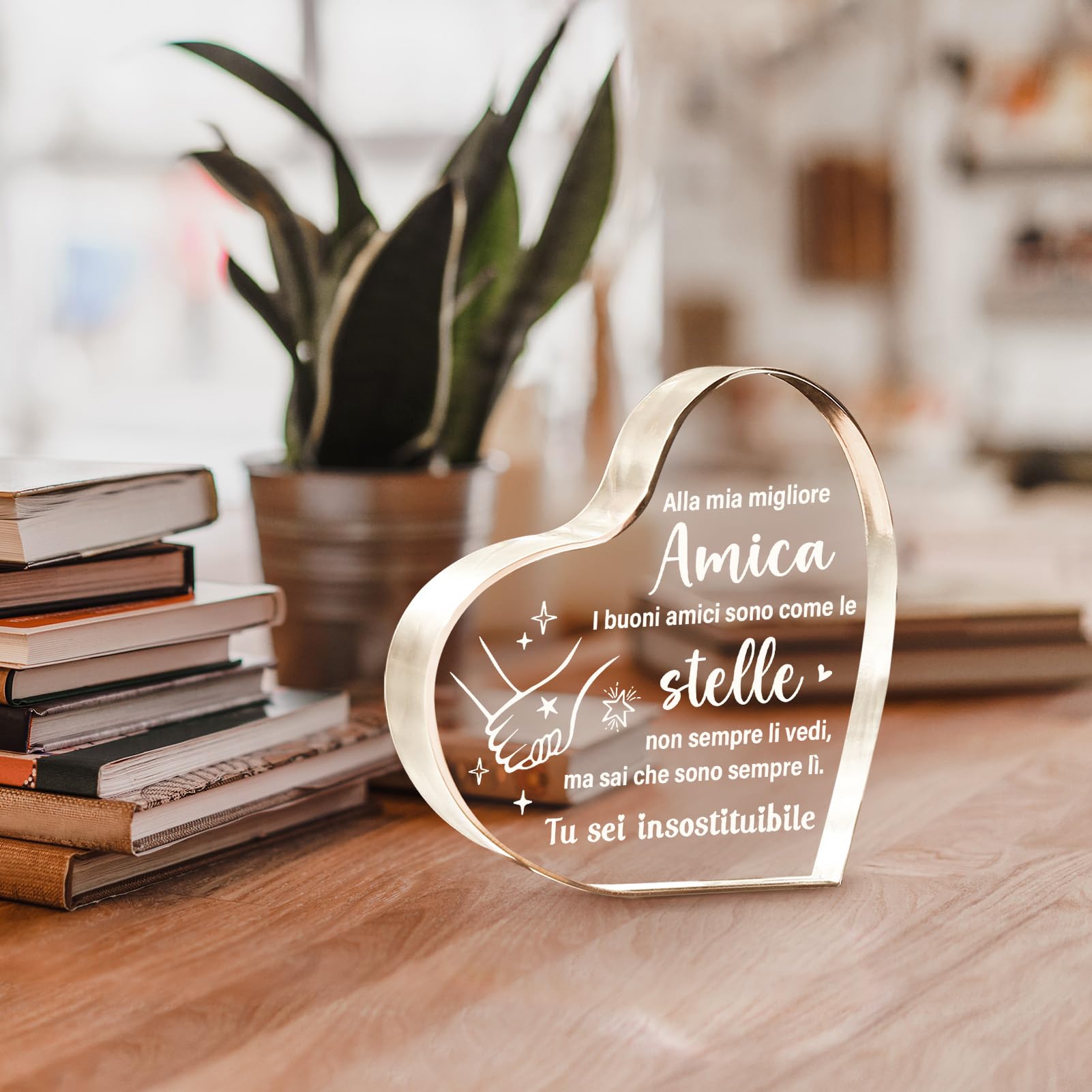 Regalo dell'amicizia per migliore amica, sorelle, cugini, lettera a cuore, regalo BFF - Medium
