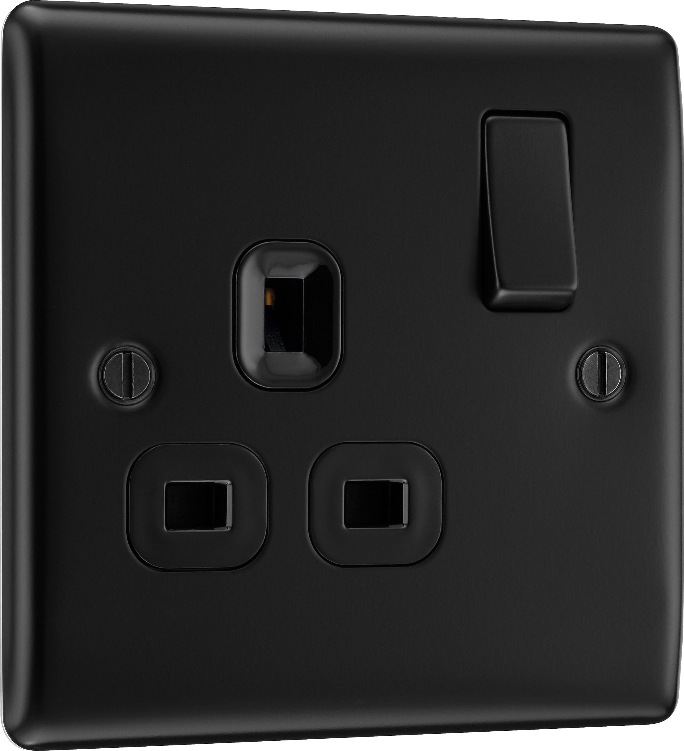 BG Electrical Single Switched Power Socket, 13A, Matt Black: Amazon.co ...
