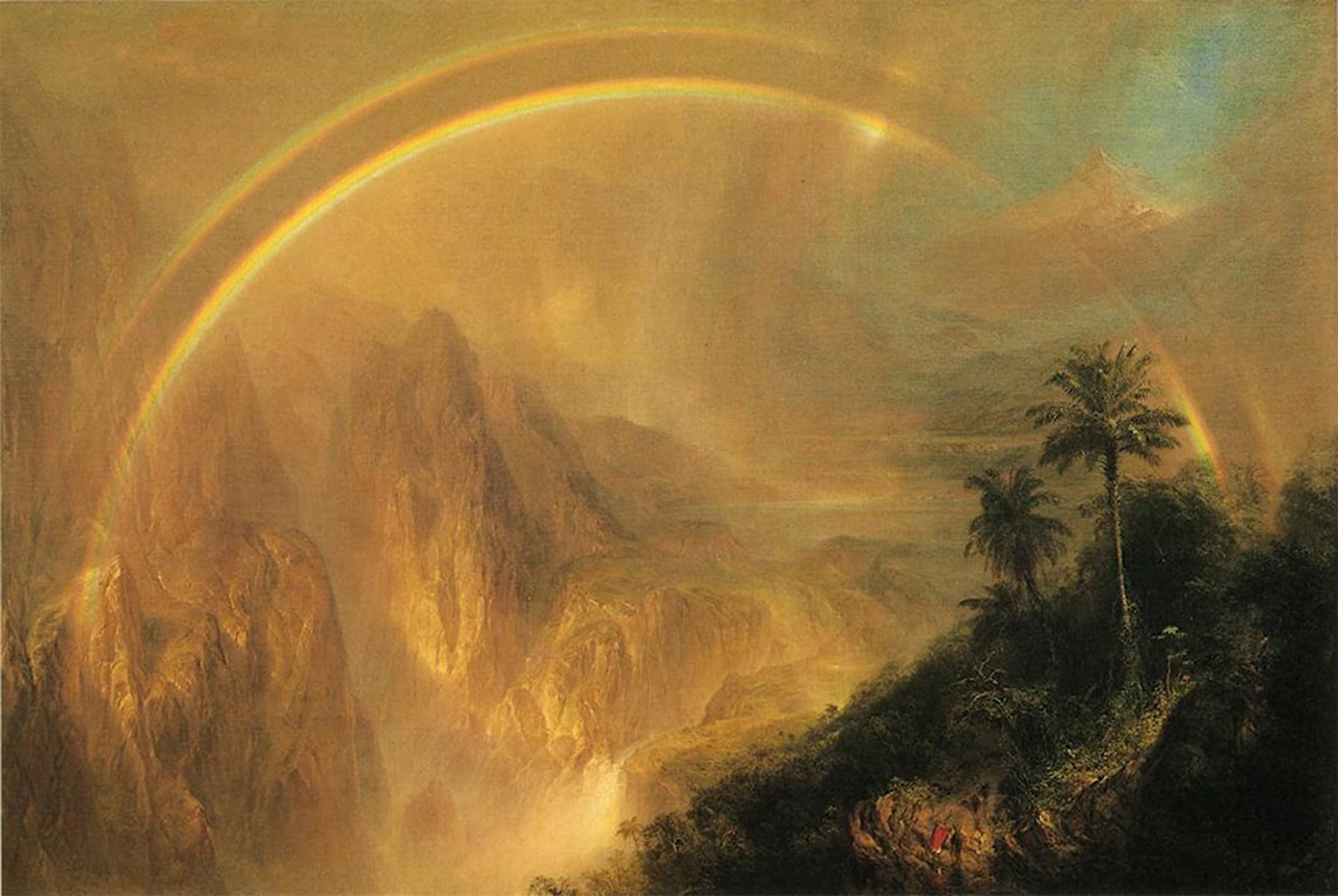 POSTERIIk Vintage Art Print Images Pictures Print Rainy Season in the Tropics by Frederic Edwin Church Modern Colour Posters for Office Home Decor 60x90cm