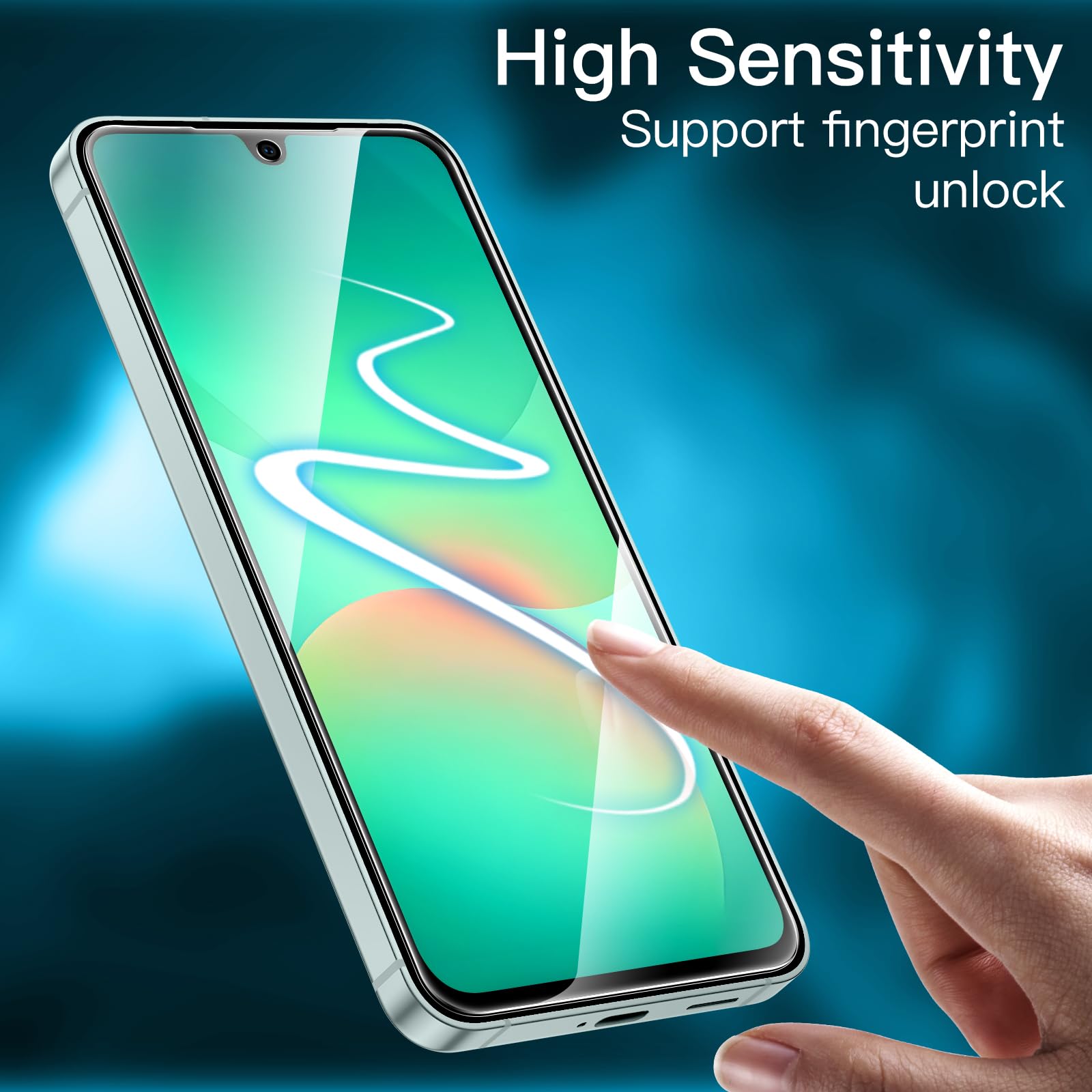 JETech Pellicola Protettiva per Samsung Galaxy A26 5G, 9H Vetro Temperato Film, Anti-Graffio, HD Chiaro, Pacco da 3