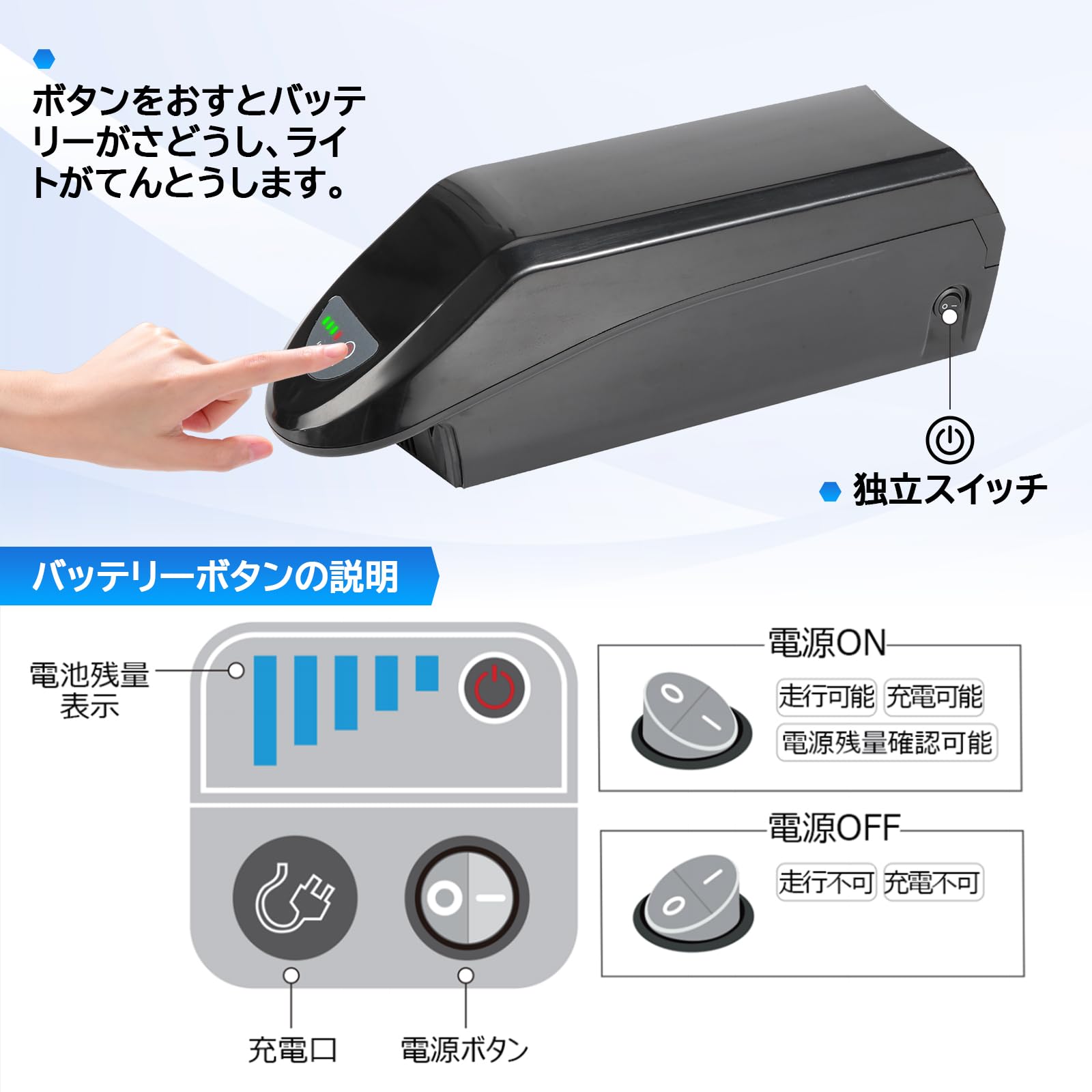 Amazon.co.jp: 電動自転車バッテリー 48V/10Ah 13Ah 15Ah リチウム
