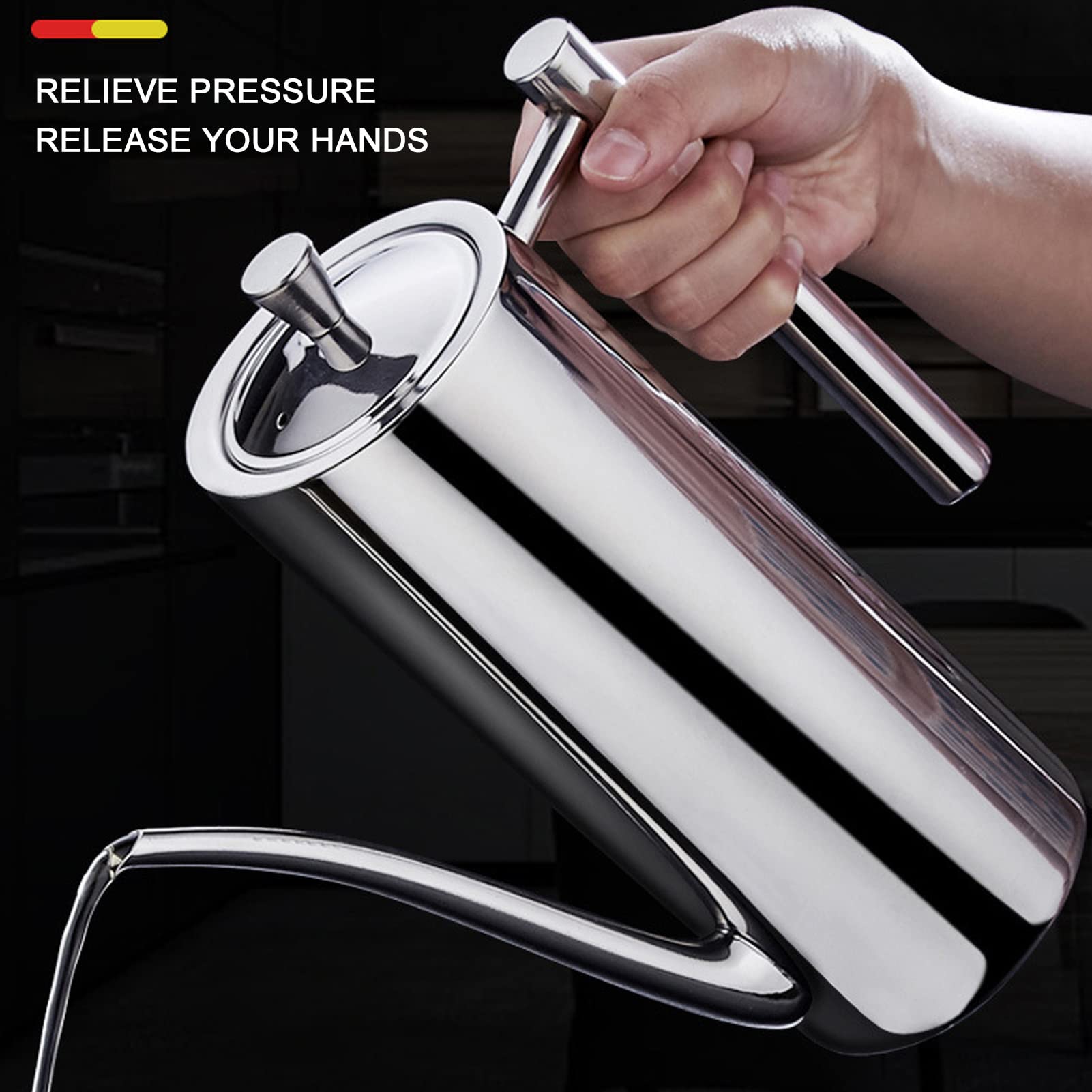 Dispenser per Olio D'oliva, Bottiglia Grande in Acciaio Inox di Alta Qualità, a Prova di Perdite, per Olio e Aceto, Bottiglia per Salsa di Soia Antigoccia, Contenitore da Cucina con Beccuccio(L