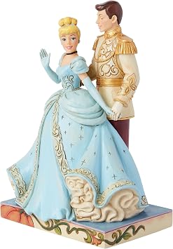 Enesco Jim Shore Cinderella ve Prince Charming Heykelciğinden Disney Gelenekleri Koleksiyonu - Taş Reçine El Boyalı El Boyalı Koleksiyon Disney Prenses Figürleri Ev Dekorasyonu Heykeli, 18,68 cm