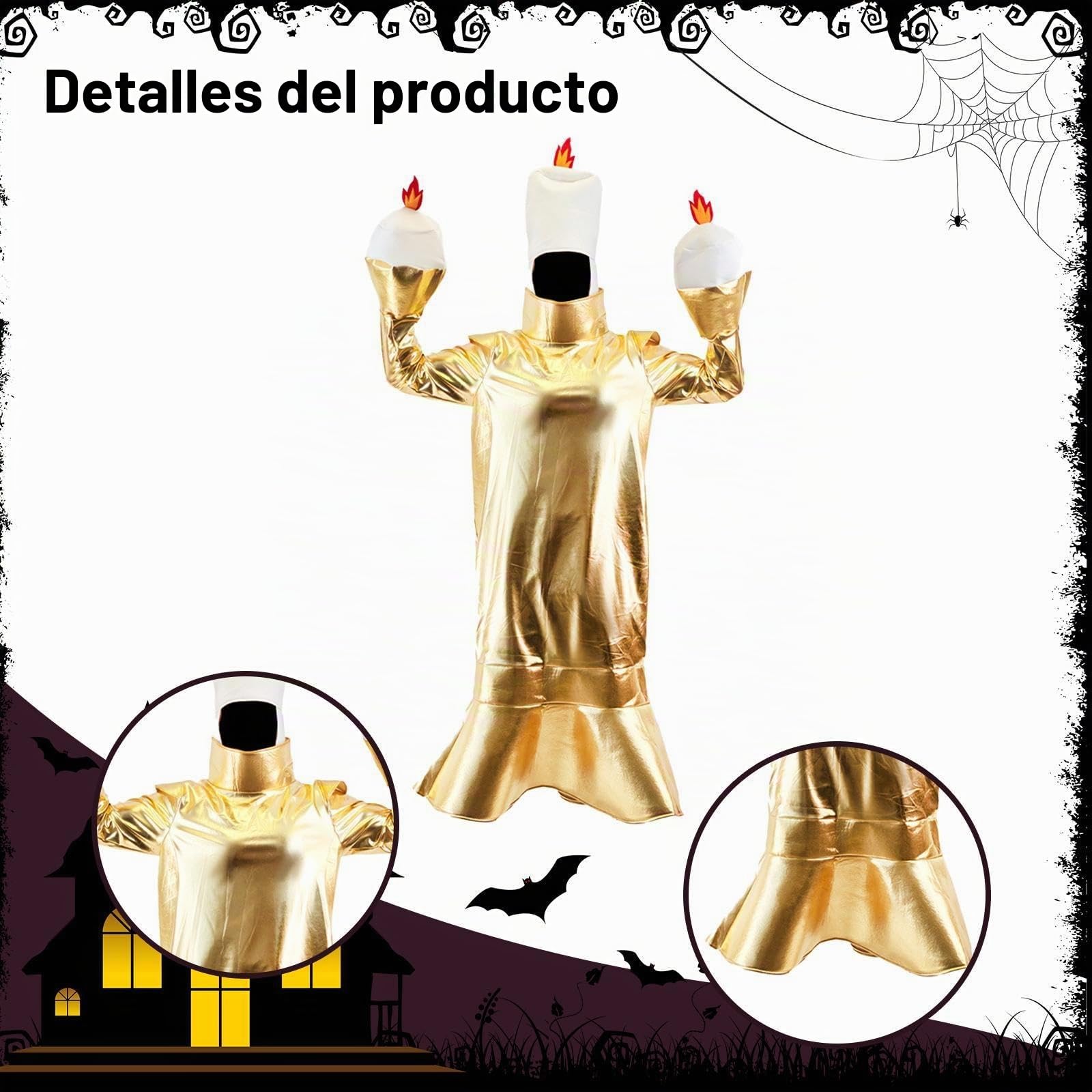 LOVIVER Disfraz de Cena a luz de Las Velas para Fiestas, Juegos de simulación, y Amigos, Forma de Vela