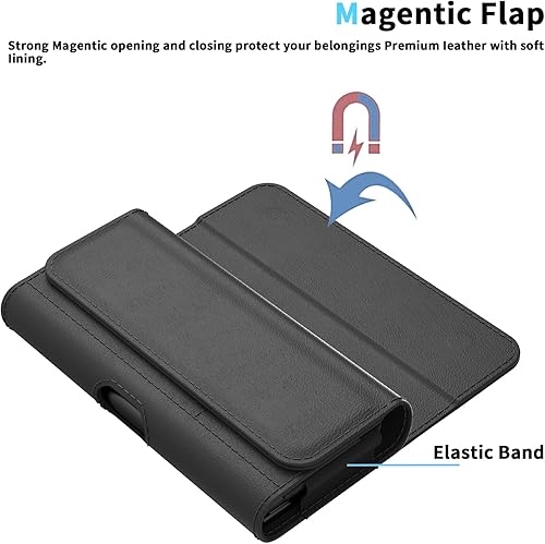 Miniatura 3 de Funda de cuero para teléfono con cinturón para Samsung Galaxy Z Fold 6, Z Fold 5, funda Z Fold 4, bolsa de transporte para teléfono Galaxy Z Fold