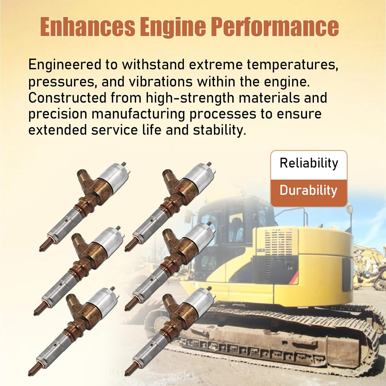 326-4700 6PCS Diesel Fuel Injectors Common Rail Fit For Caterpillar CAT C6 C6.4 Engine 320D 323D 321D 320DL 323DL Diesel Excavator Relace# 3264700 295-9130 326-4700 10R-7675 32F61-00062