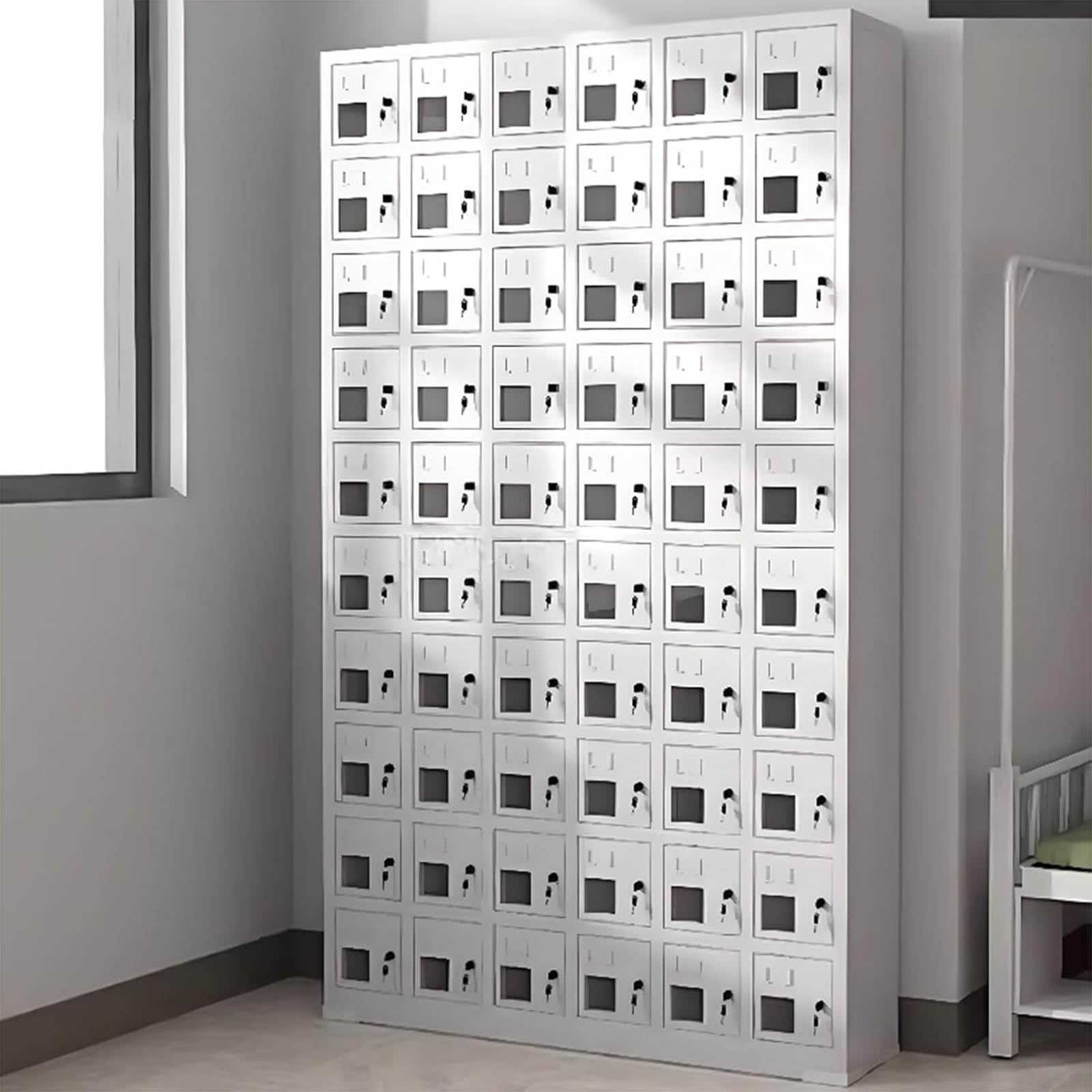 30 slot in acciaio cellulare Sto Locker con finestra visibile Loc indipendente & chiavi armadio sicuro per scuole uffici e fabbriche e conveniente