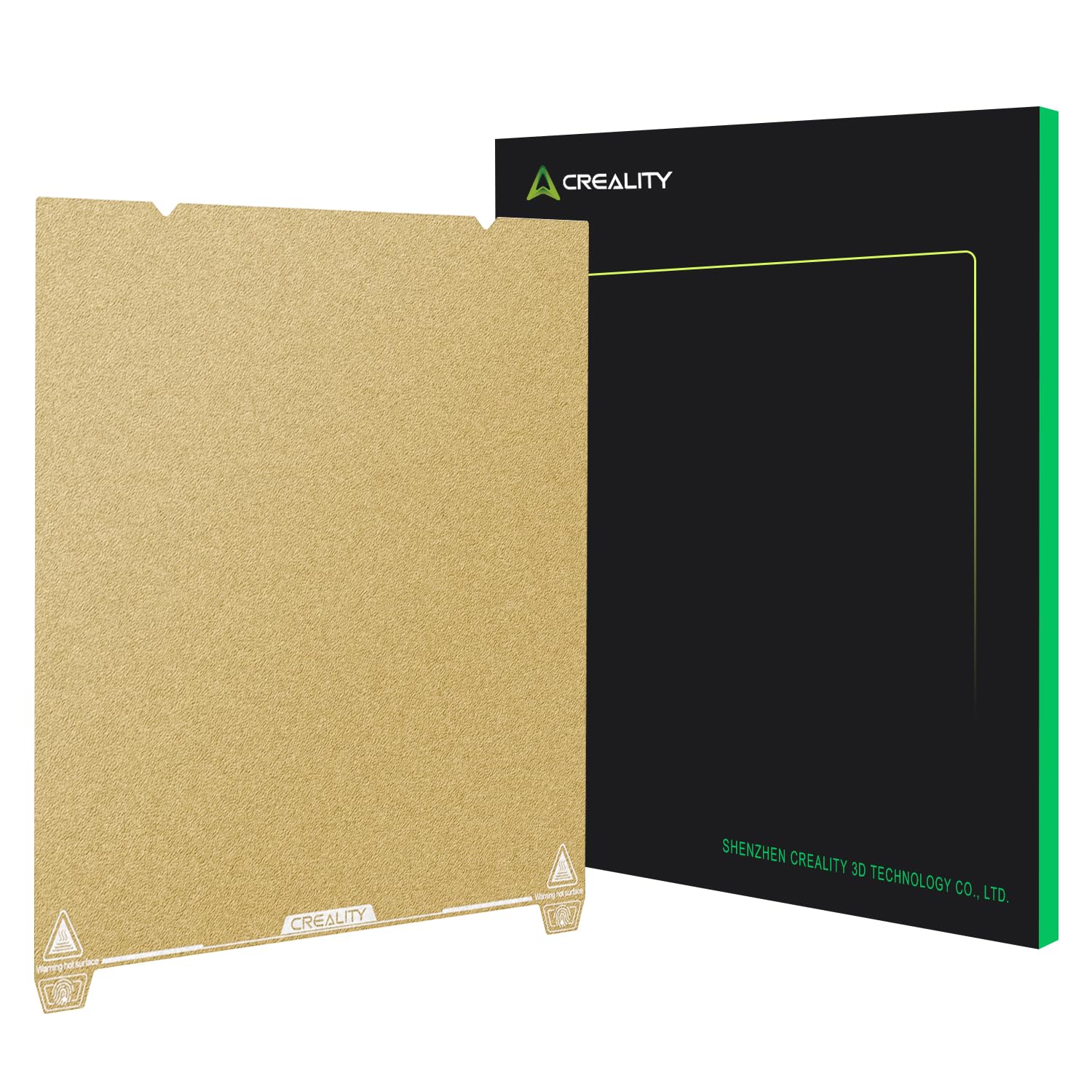 Creality Official Ender 3 V3 Plus Build Plate Gold Textured Surface 315x310mm PEI Sheet Flexible Removable Spring Bed Plate for K1 Max, Ender 3 V3 Plus(Without Magnetic Base)