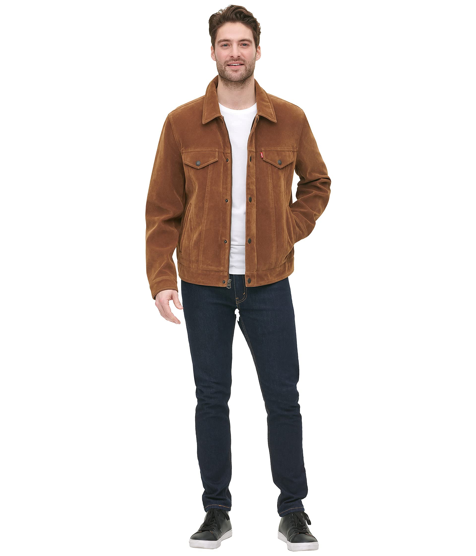 Levi's Men's Men's Legacy Faux Leather Classic Trucker Jacket