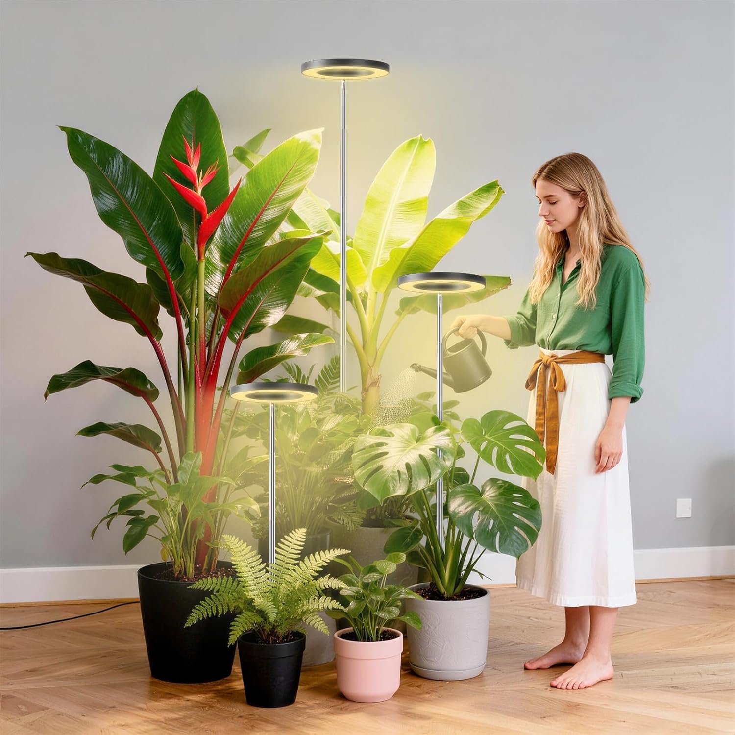 Grow Lights for Indoor Plants, Full Spectrum Plant Lights for Indoor Growing with 6/12/16H Timer-B3