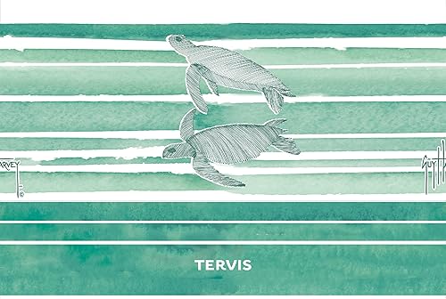 Miniatura 2 de Tervis Traveler Guy Harvey  Freeswim Turtle - Vaso aislado de triple pared para viaje, mantiene las bebidas frías y calientes, 20 onzas, acero