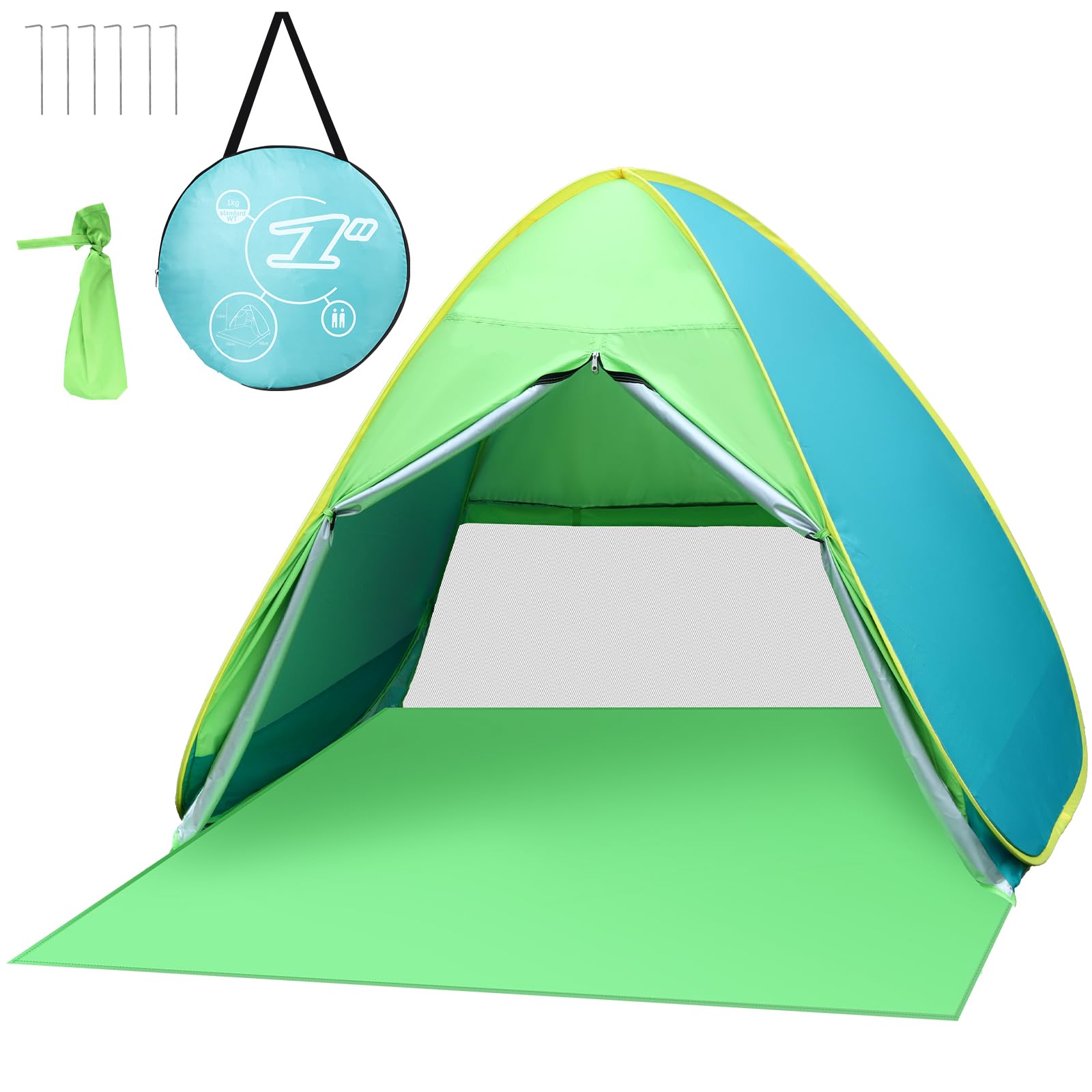Amazon | ポップアップテント ワンタッチ サンシェード 1~2人用