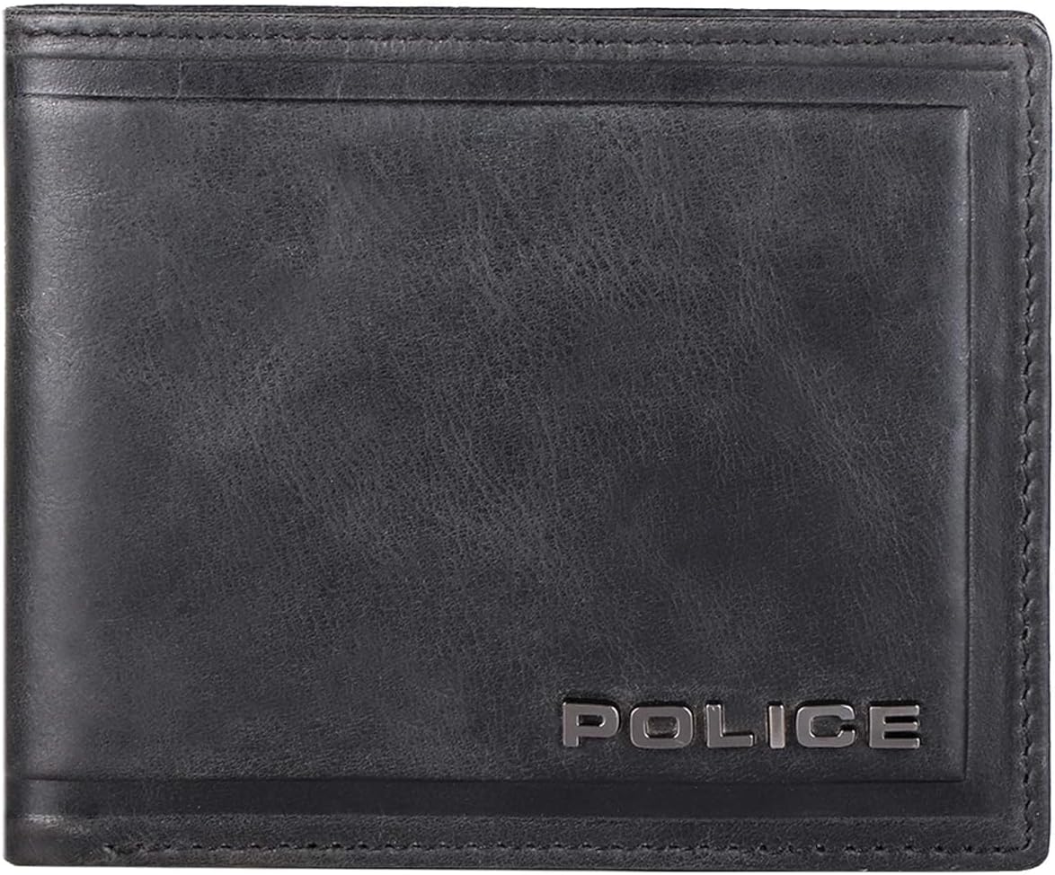 Branded Leather Wallet for Men Original | Premium Slim Wallet for Men Stylish Genuine Leather Gents Purse with 8 Card Holder Slots | 2 Slip-in Pockets | Ideal Diwali Gifts - Black