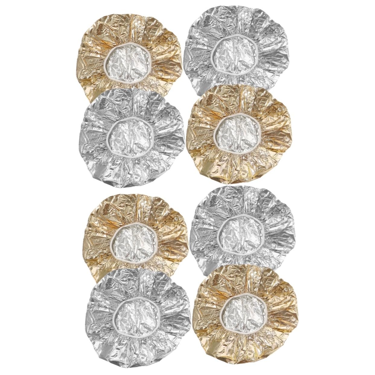 FRCOLOR 2sets Hair Dye Hat Heat Cap for Deep Conditioning Tinfoil Processing Hat Salon One Size Fits All 4pcs*2