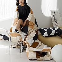 Vista 270 de Luxlovery - Juego de edredón azul neblina, tamaño matrimonial, minimalista, azul polvoriento, edredones de algodón suaves y transpirables, azul