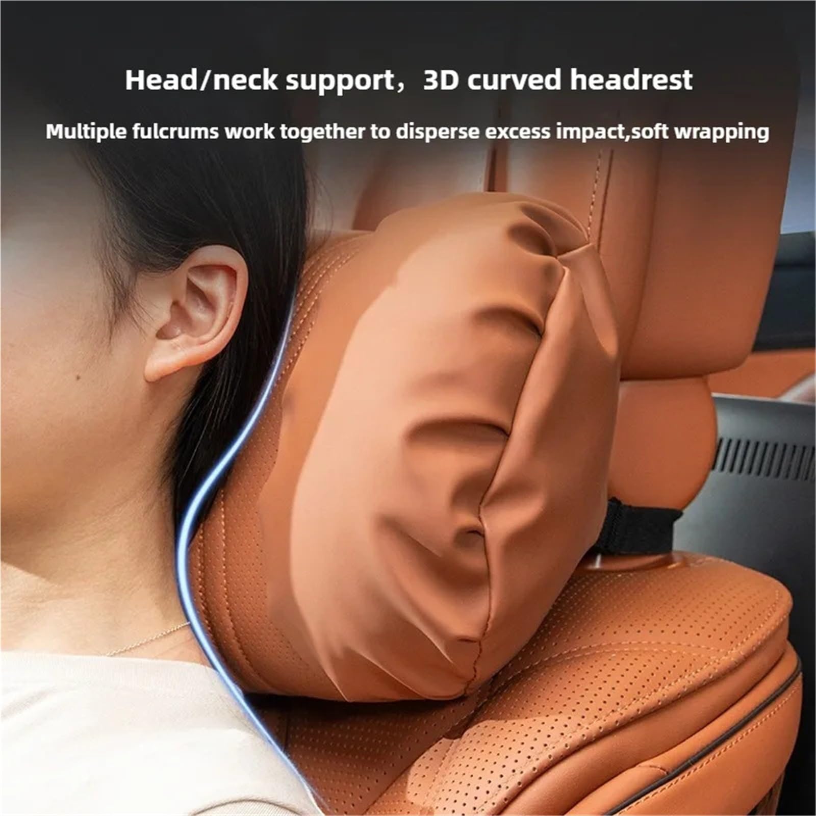 Cale-têtes pour sièges Auto Ensemble appuie-tête, Coussin Lombaire et Soutien Lombaire pour Mercedes-Benz Classe ESCAB Tête de Voiture(Star Grey - Headrest)