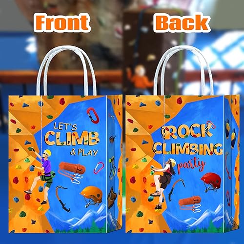 Miniatura 2 de 16 bolsas de golosinas de escalada en roca para suministros de fiesta de cumpleaños, aperitivos de regalo, dulces con asas para niños y adultos,