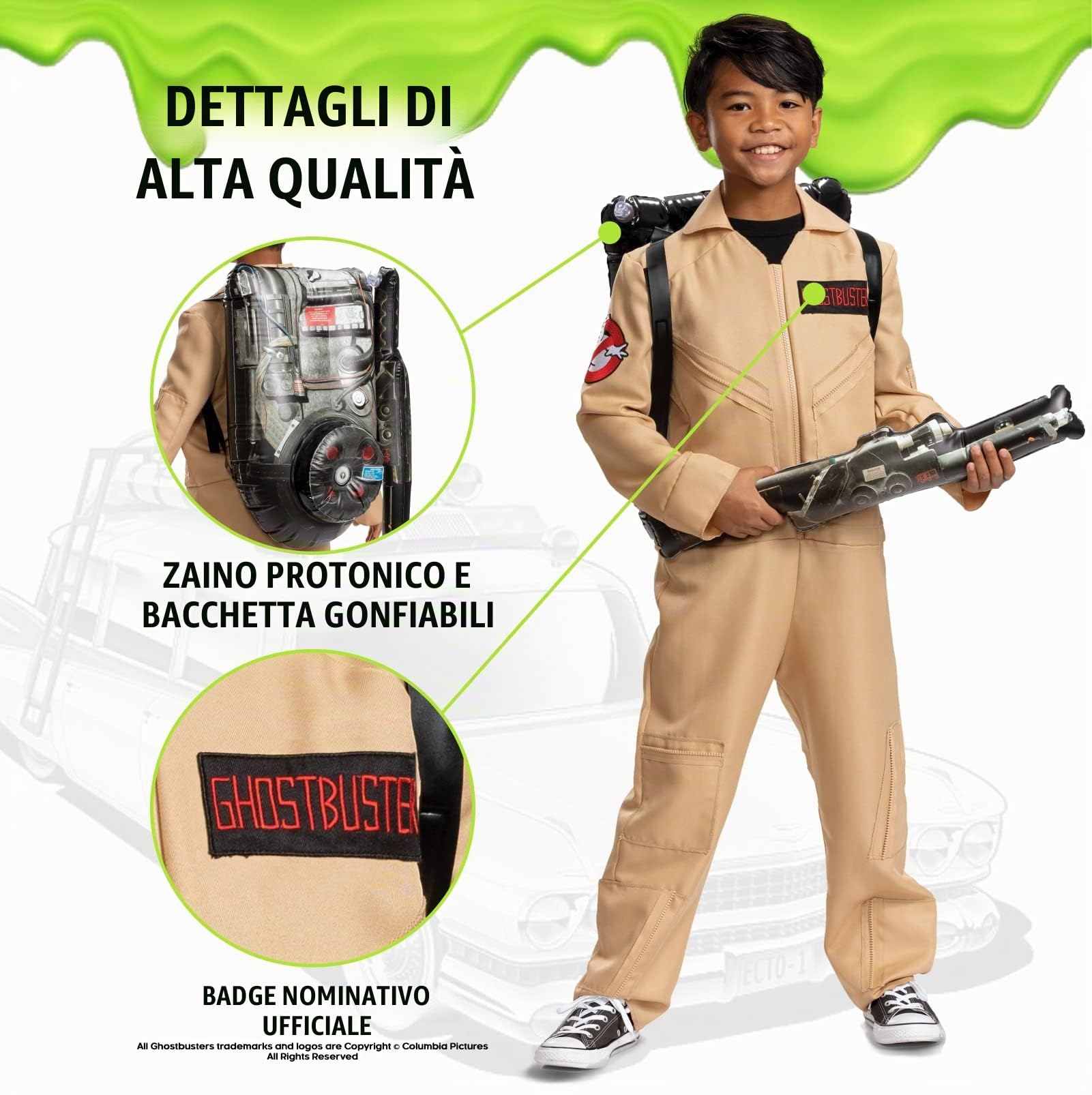 DISGUISE Costume Ghostbusters Bambini, Vestito Halloween Bambini Disponibile Taglia M