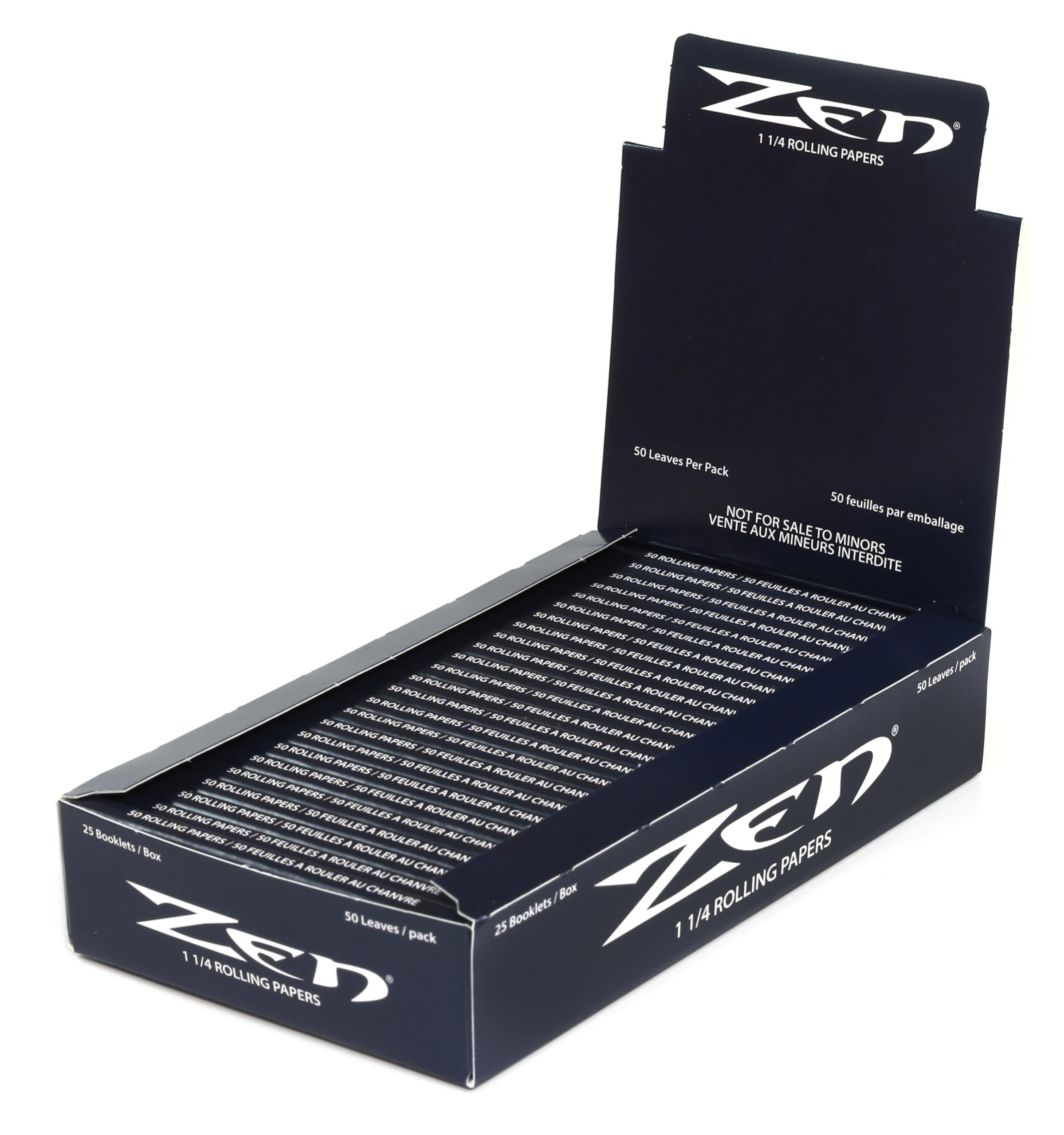 1 box (25 packs) x ZEN Original rolling paper size 1 1/4 total 1250 papers