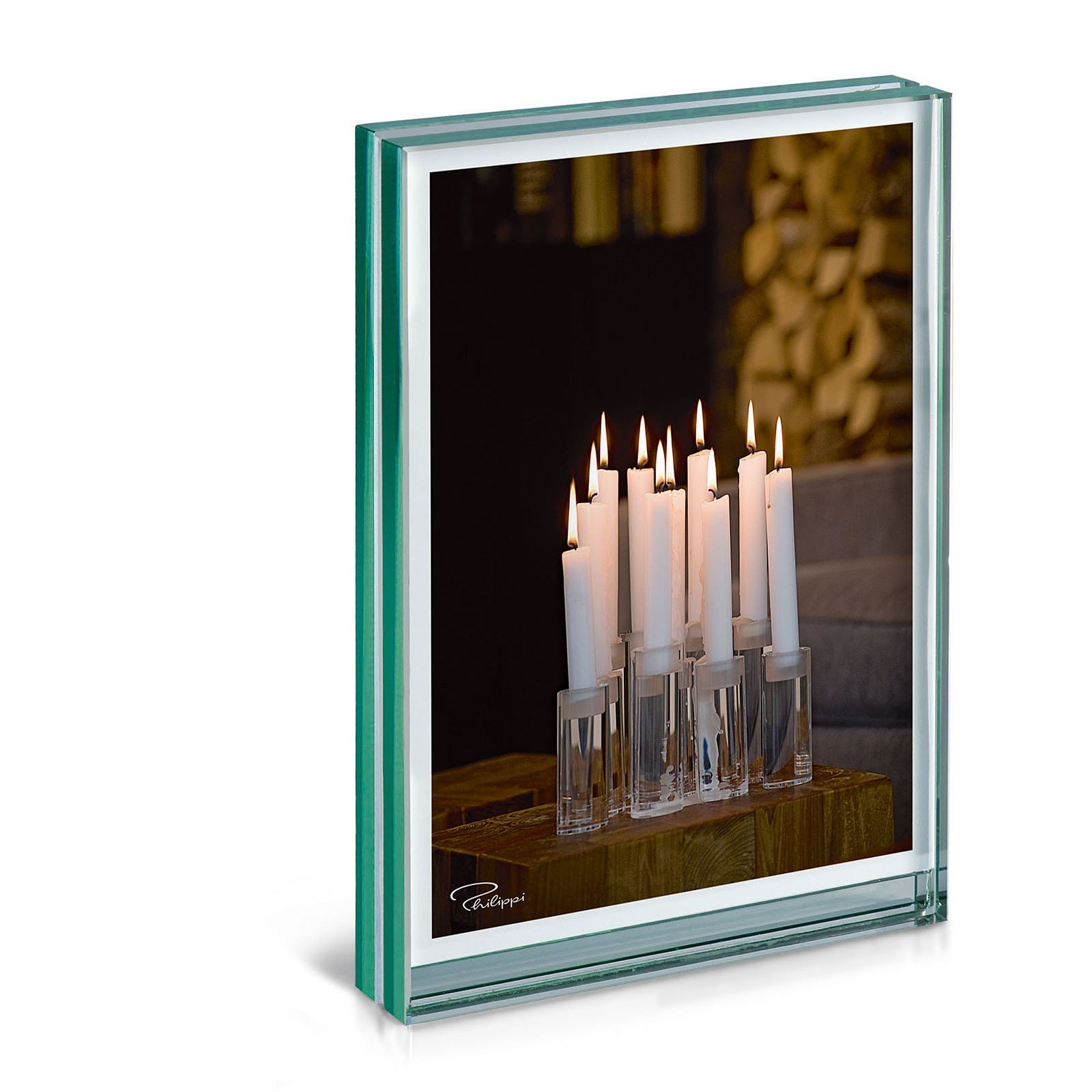 Philippi VISION Bilderrahmen 13 x 18 cm Hochformat | Doppelglas, zum Stellen