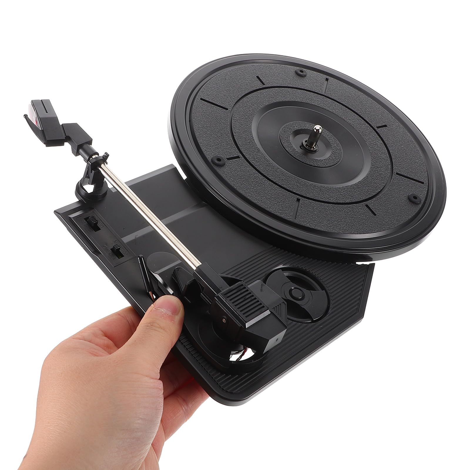 Movimento per Giradischi Vintage Nero in Plastico, Stile Classico | Tecnologia Avanzata del Piatto, Resistente All’usura, per Principianti e Amanti della Musica