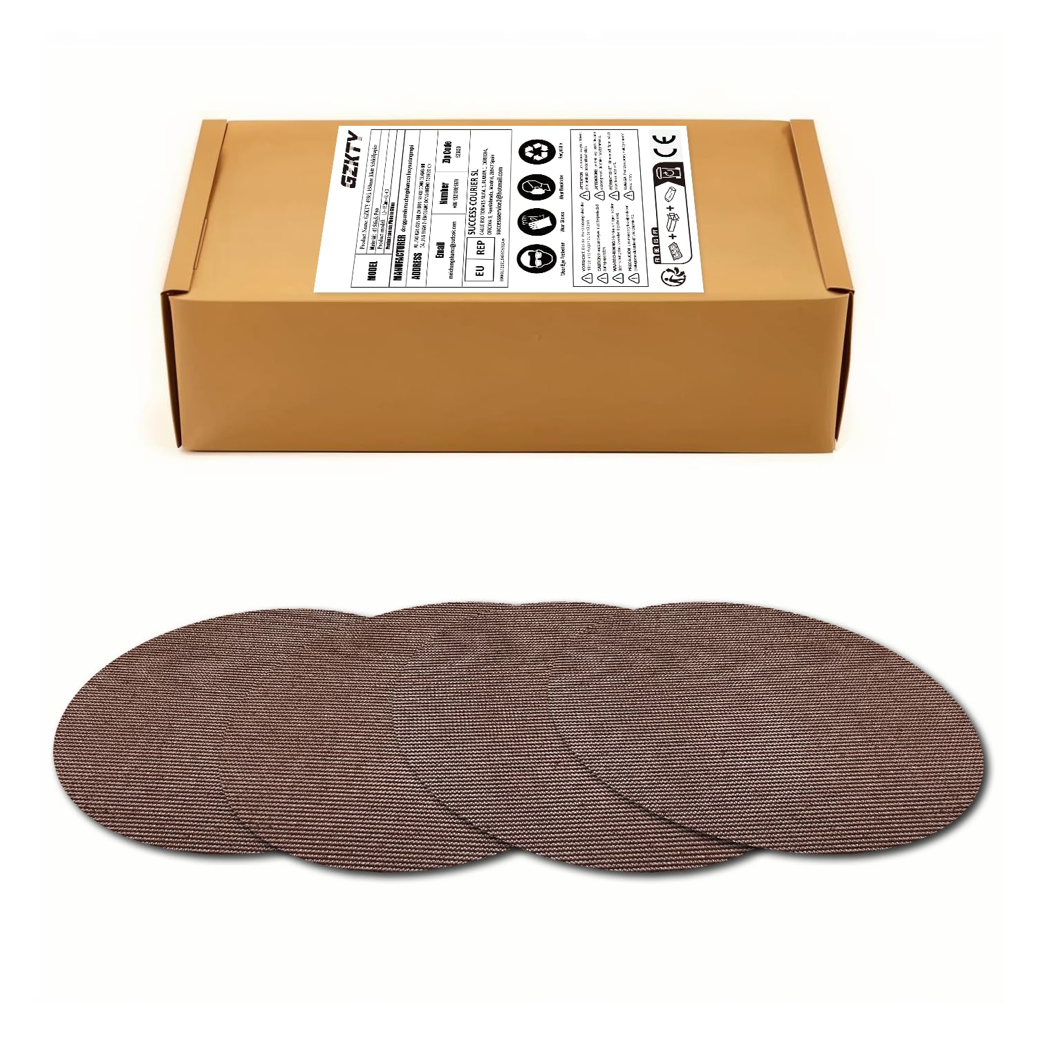 GEOGIEEW Schleifgitter 125mm Klett - 50 Stück In 5 Körnungen Für Holz & Metall