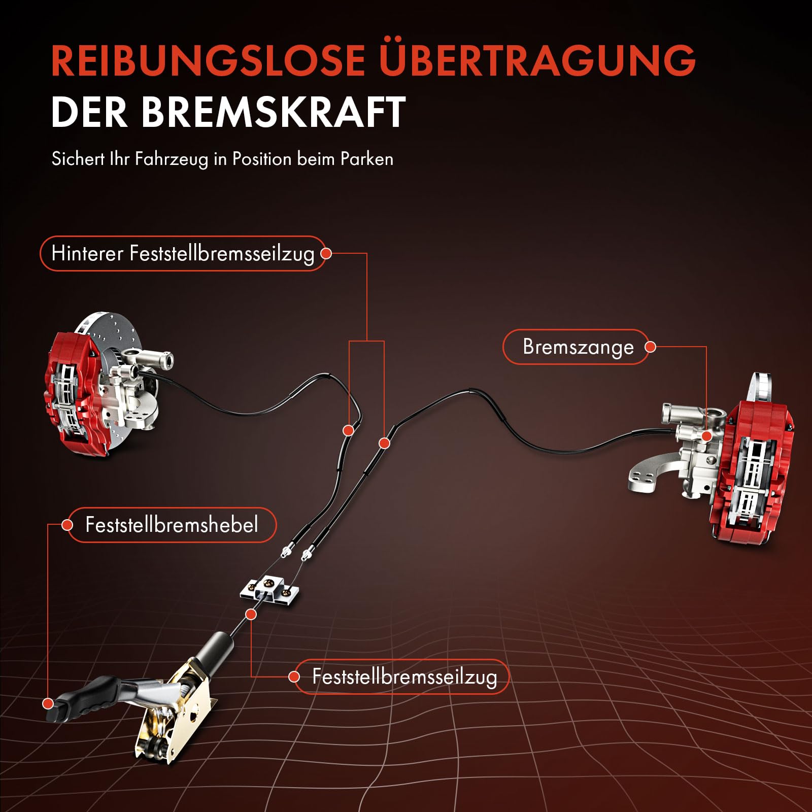 Frankberg Handbremsseil Handbremsseile Hinten Links Kompatibel mit Verso R2 Verso Van R2 Replace# 464300F020,K17292