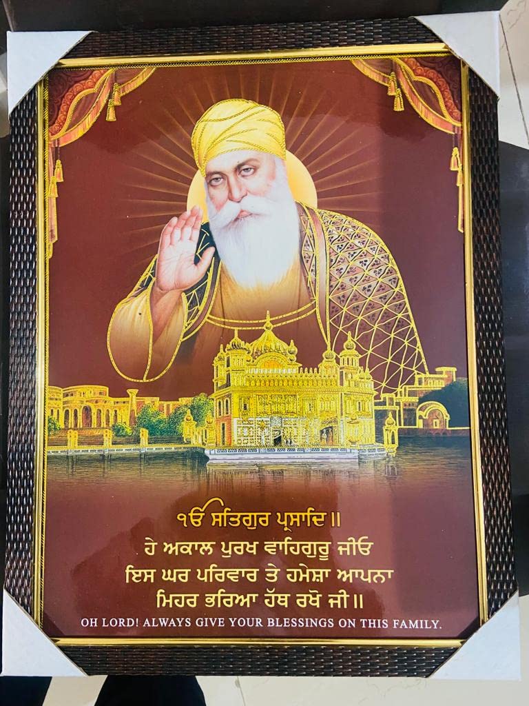 Buy Guru Nanak Dev Ji Golden Temple Photo Guru Gobind Singh Ji Guru Nanak Dev Ji Photo frame