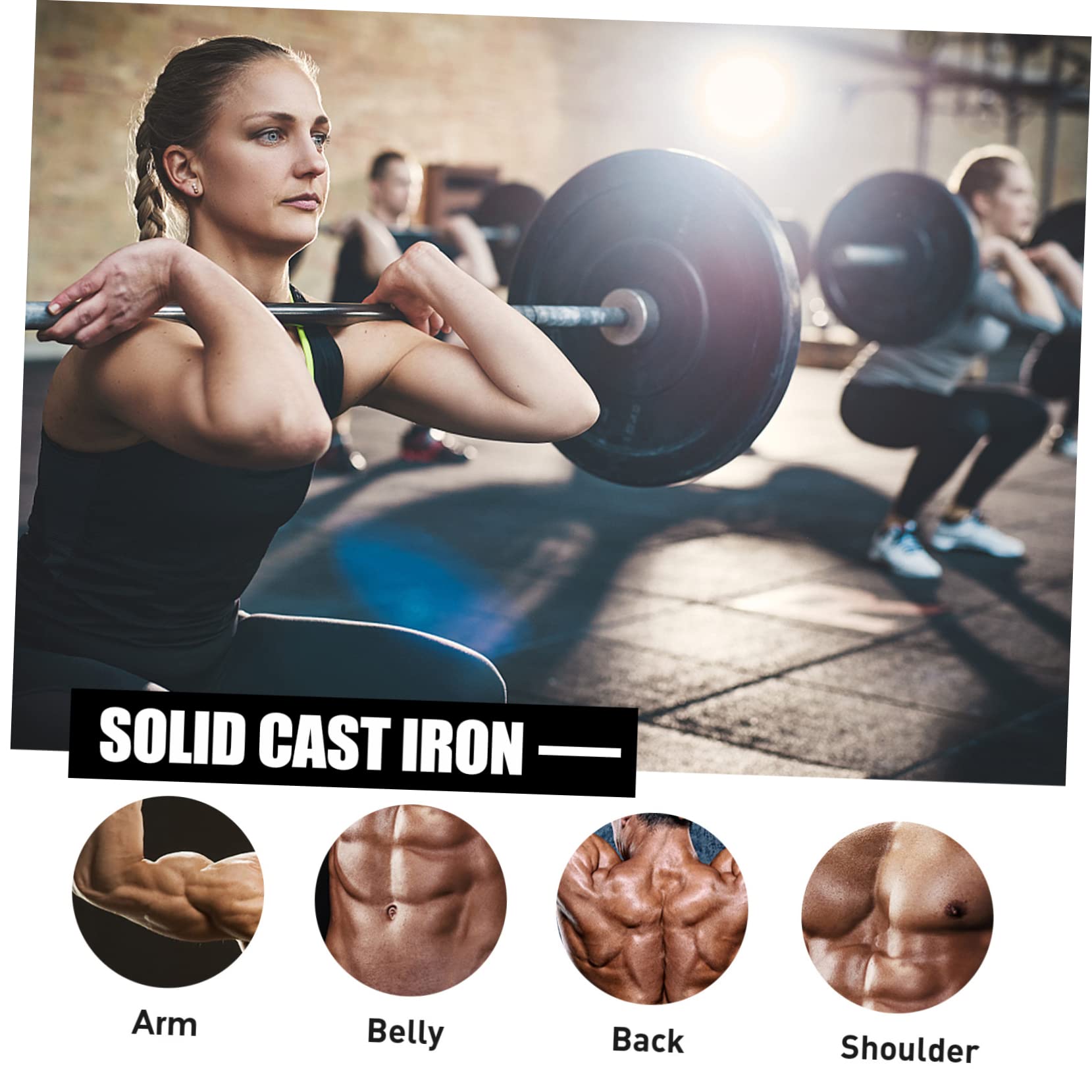 Toddmomy Paint Baking Plate Large Hole Foot Strength Training Plate Plate Weight Lifting Plates