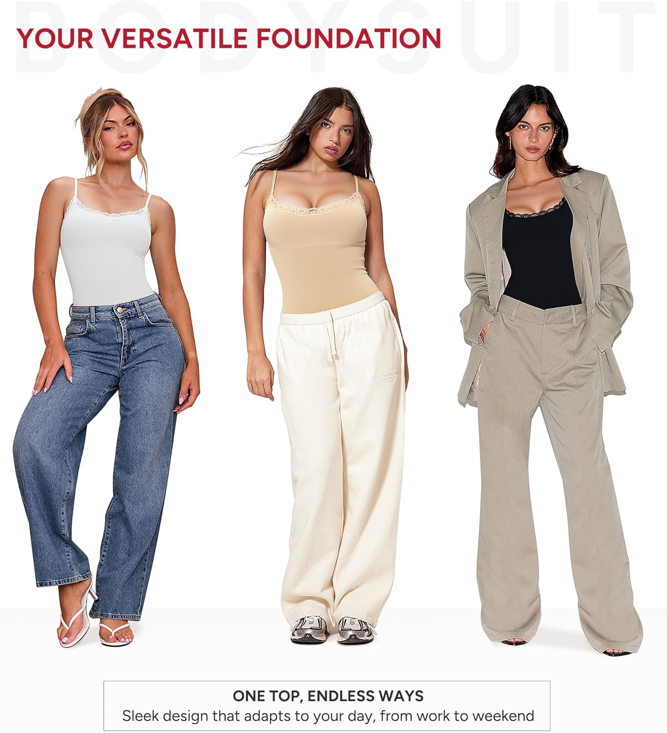 Nebility Compression Tanks for Women Tummy Control Shapewear Tank Top Seamless Body Shaper Lace Cami Camisoles - Image 7