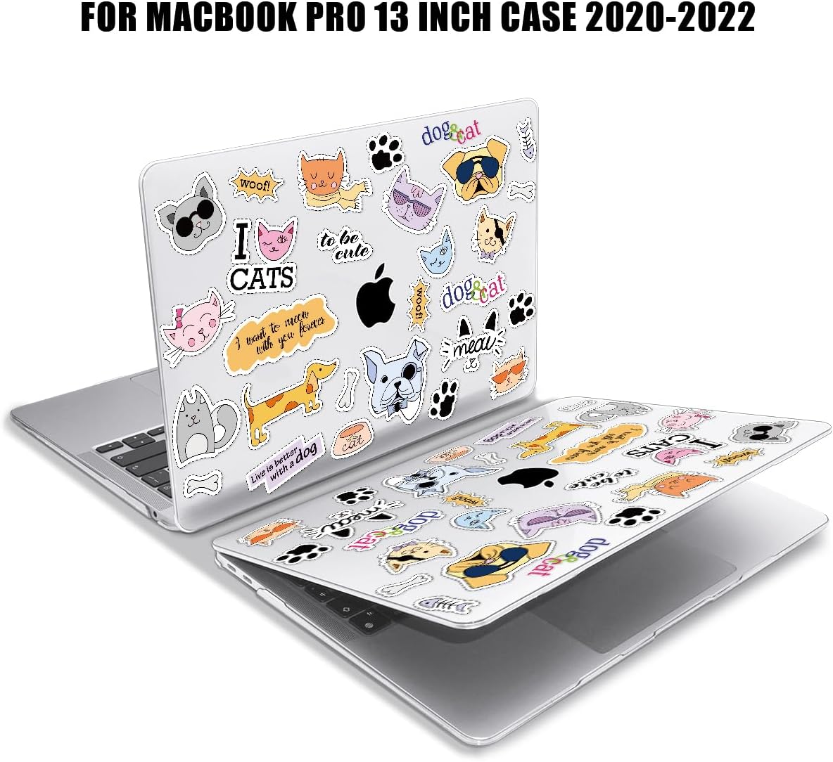 YSCLBAHUK for MacBook Pro 13 inch Case M2 M1 A2338 2022 2021 Release, Pattern Plastic Hard Shell Case Cover for 2020-2016 MacBook Pro 13 inch A2251 A2289 A2159 A1989 A1706 Touch Bar, Animal Sticker