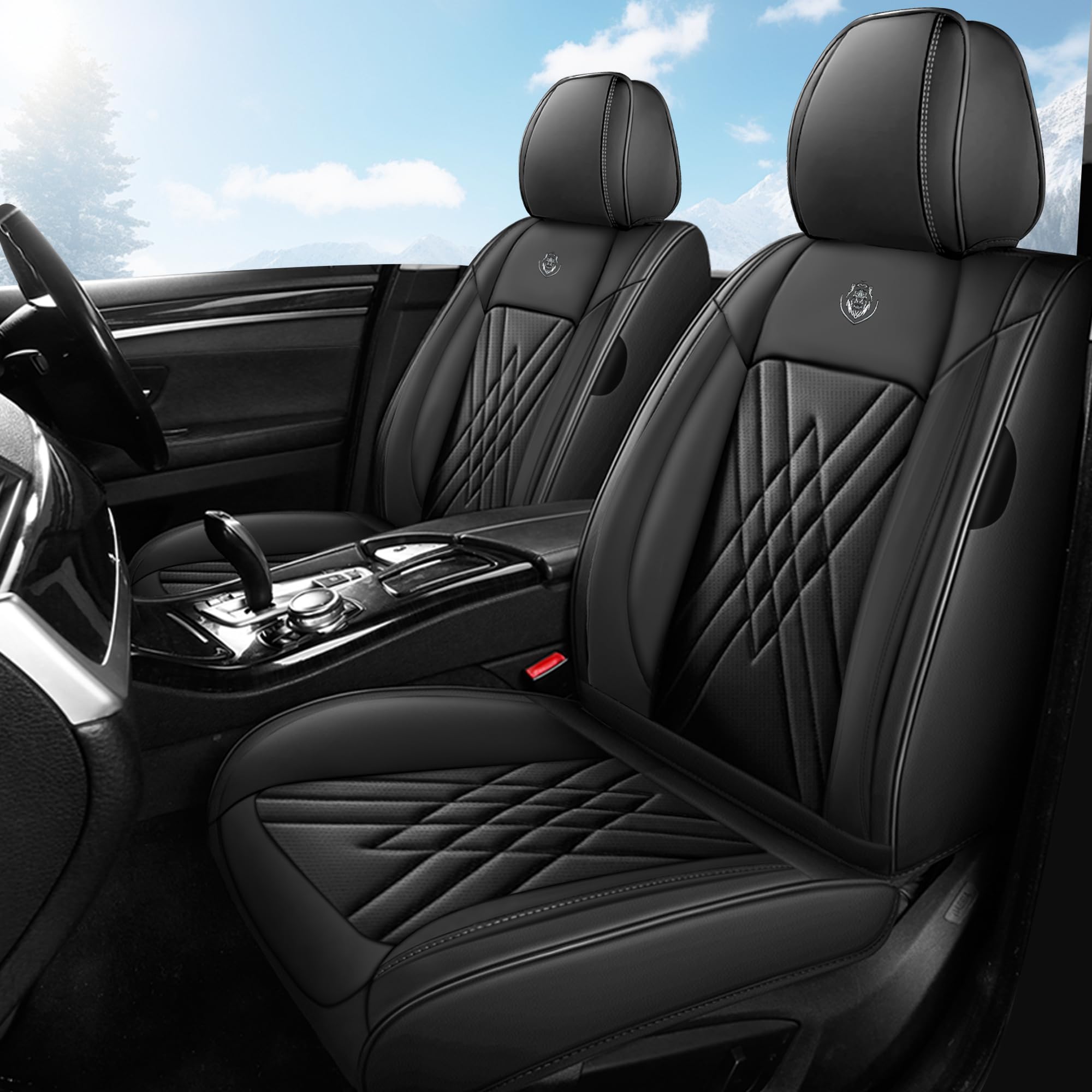 Seat Covers Fit of Dodge Durango 2000-2025 Waterproof Nappa Leathe Seat Covers Waterproof Stylish Sport Seat Cover Car