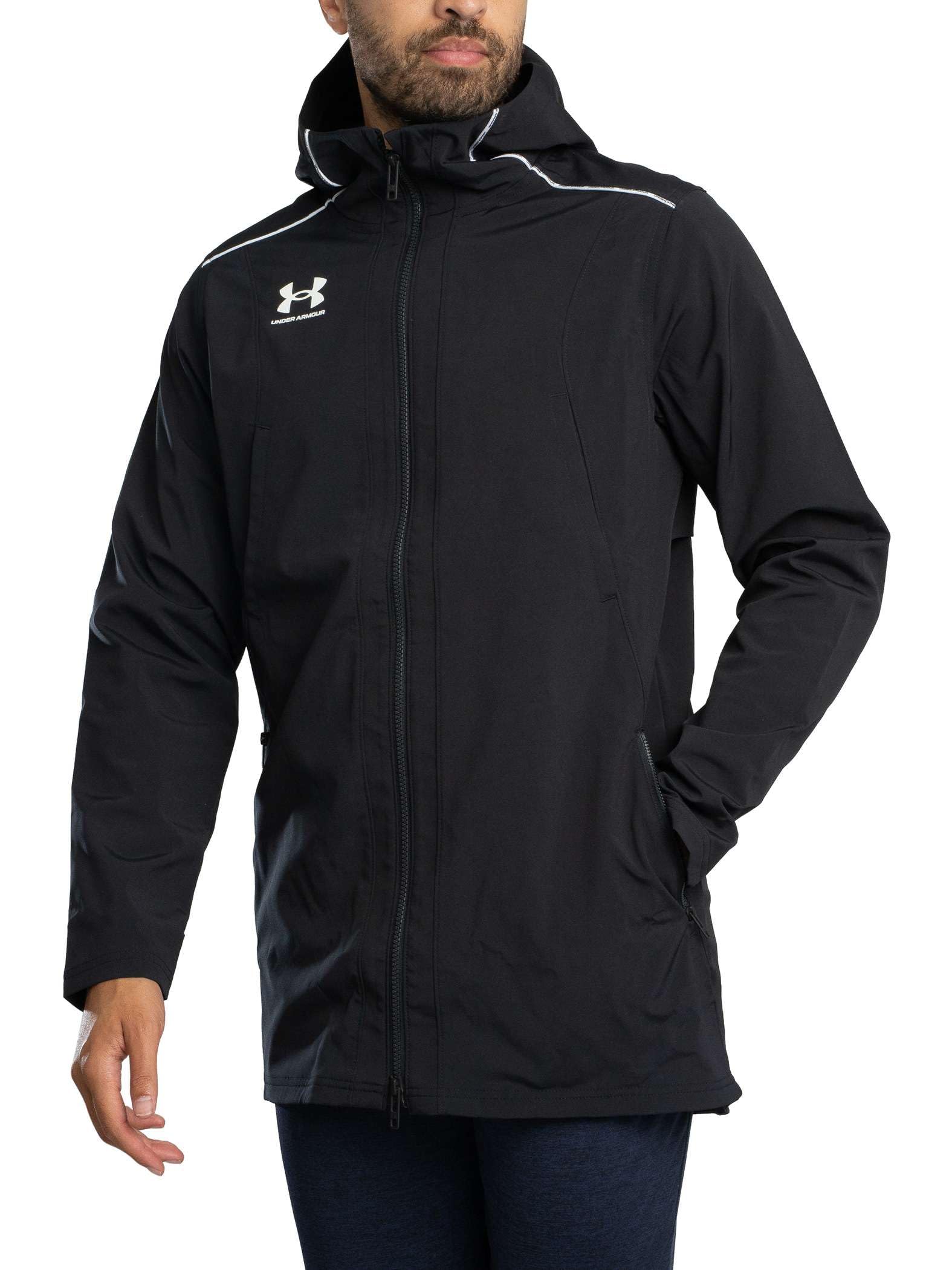 Under Armour Homme Veste Challenger Pro, Black/​White, XL