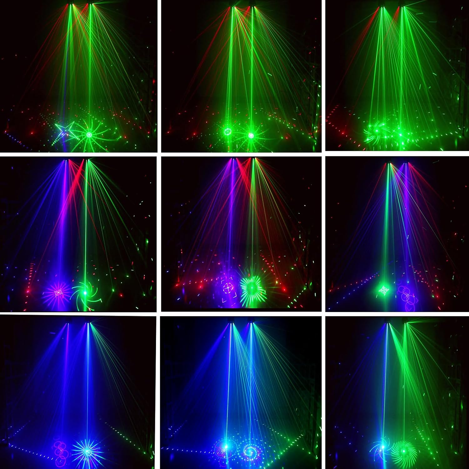 Wuzstar 27-Eye Party DJ Light with Remote, LED Strobe Effects, DMX Control & Sound Activity - Disco Stage Lighting for Clubs, Weddings, DJ Shows, Xmas, Halloween