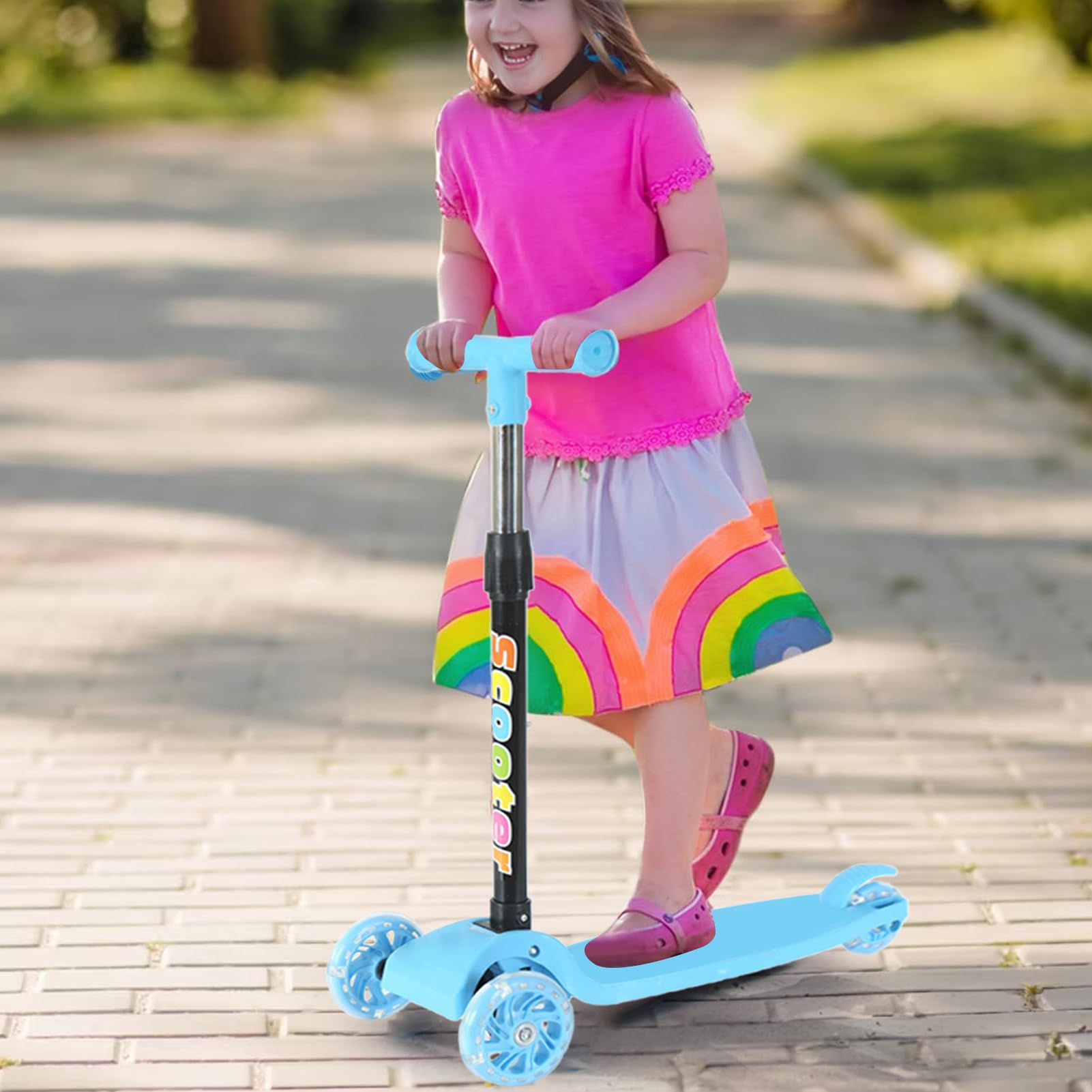Trottinette portable | Trottinette pliable pour enfants – Vélo à trois roues pour garçons et filles de 2 à 8 ans, pour débutants, trajets en plein air, maison, camping, randonnée