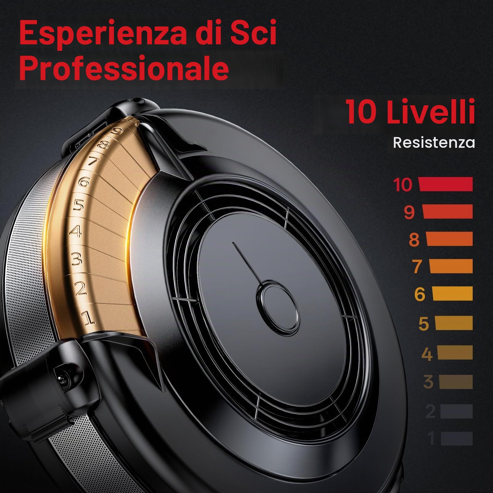 PASYOU Allenatore da Sci di Fondo – Resistenza Ad Aria Silenziosa, Schermo Elettronico, Allenamento Intensivo A Casa, Regolabile per Tutti I Livelli
