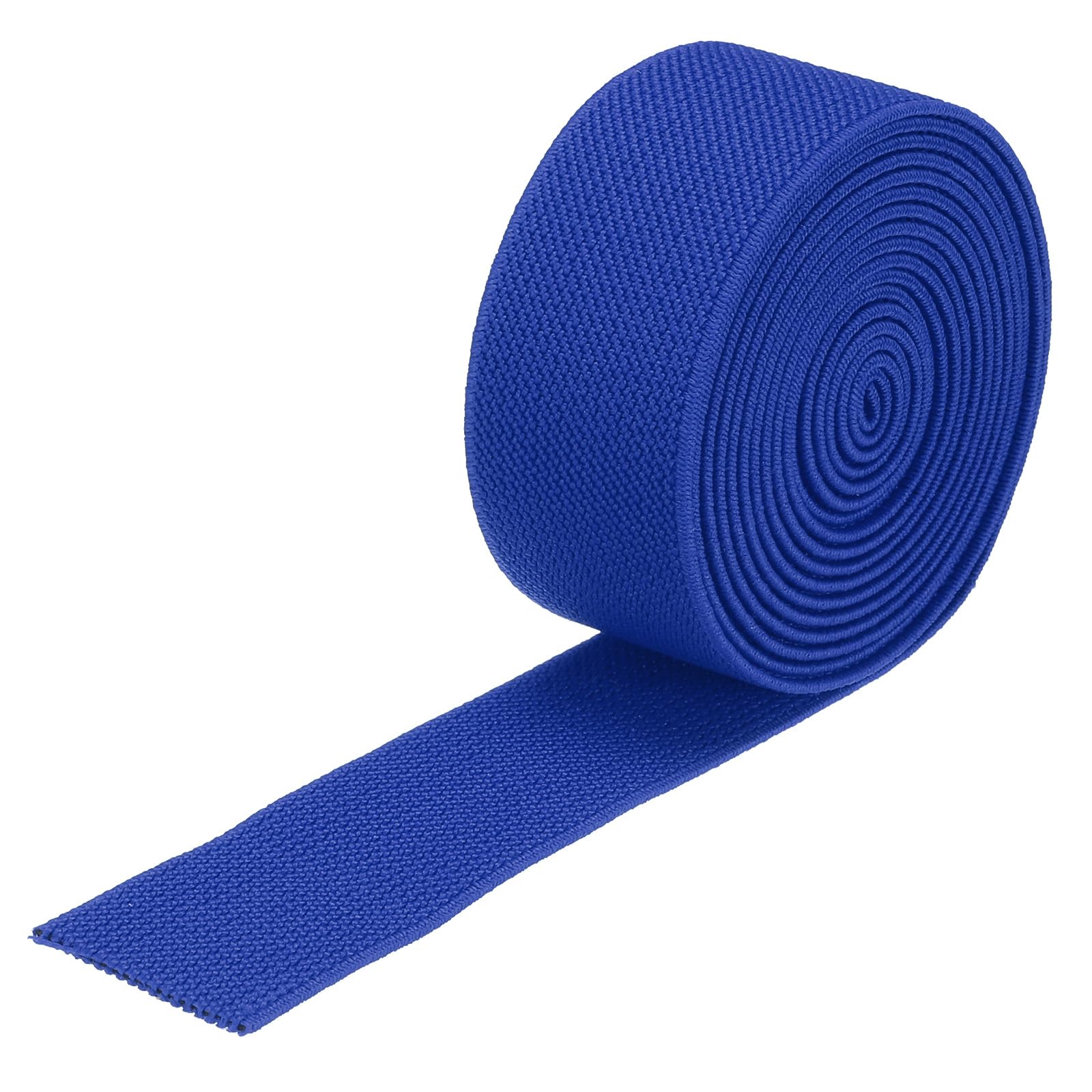 QUARKZMAN Nastro Elastico Largo in Twill Doppio Lato 3cm(1,2") Flat 2 Iarde/6 Piedi Nastro Elastico Tessuto Spola Cinghia Tensione Resistente Blu per Cucire Cinture