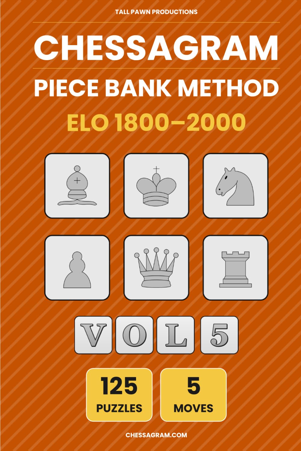Chessagram: 5 Moves - Piece Bank Method (ELO 1800-2000) - Visualisation Training (Chessagram Method - Pieces Only - 5-Moves - White to Play)