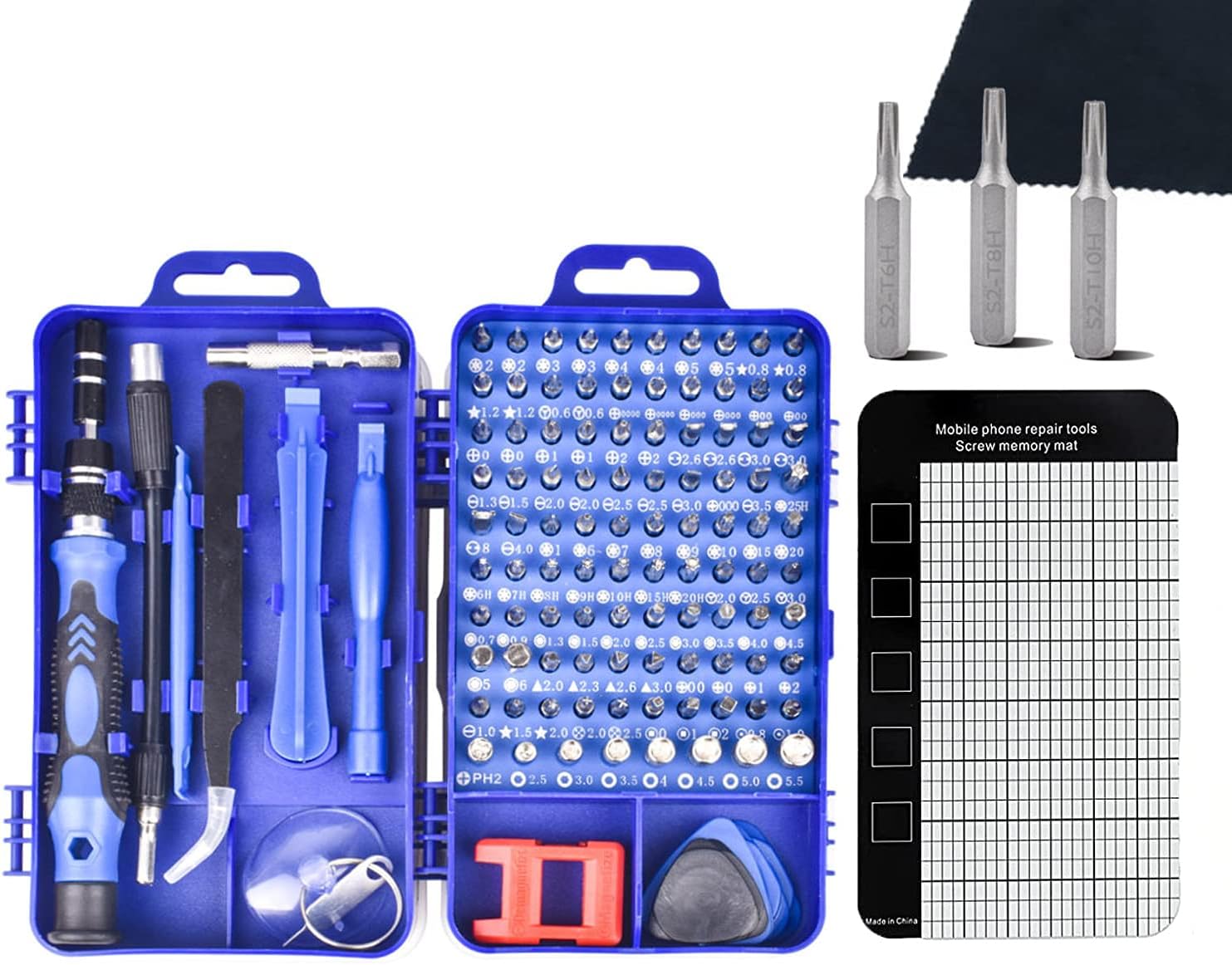 Screwdriver Set 123 in 1, Small Precision Screwdriver Sets with Case,Multi-function Magnetic Repair Screw driver Tool Kit with Replaceable Bits for iPhone,Mac,Computer,Laptop,Watch,Glasses,Electronics