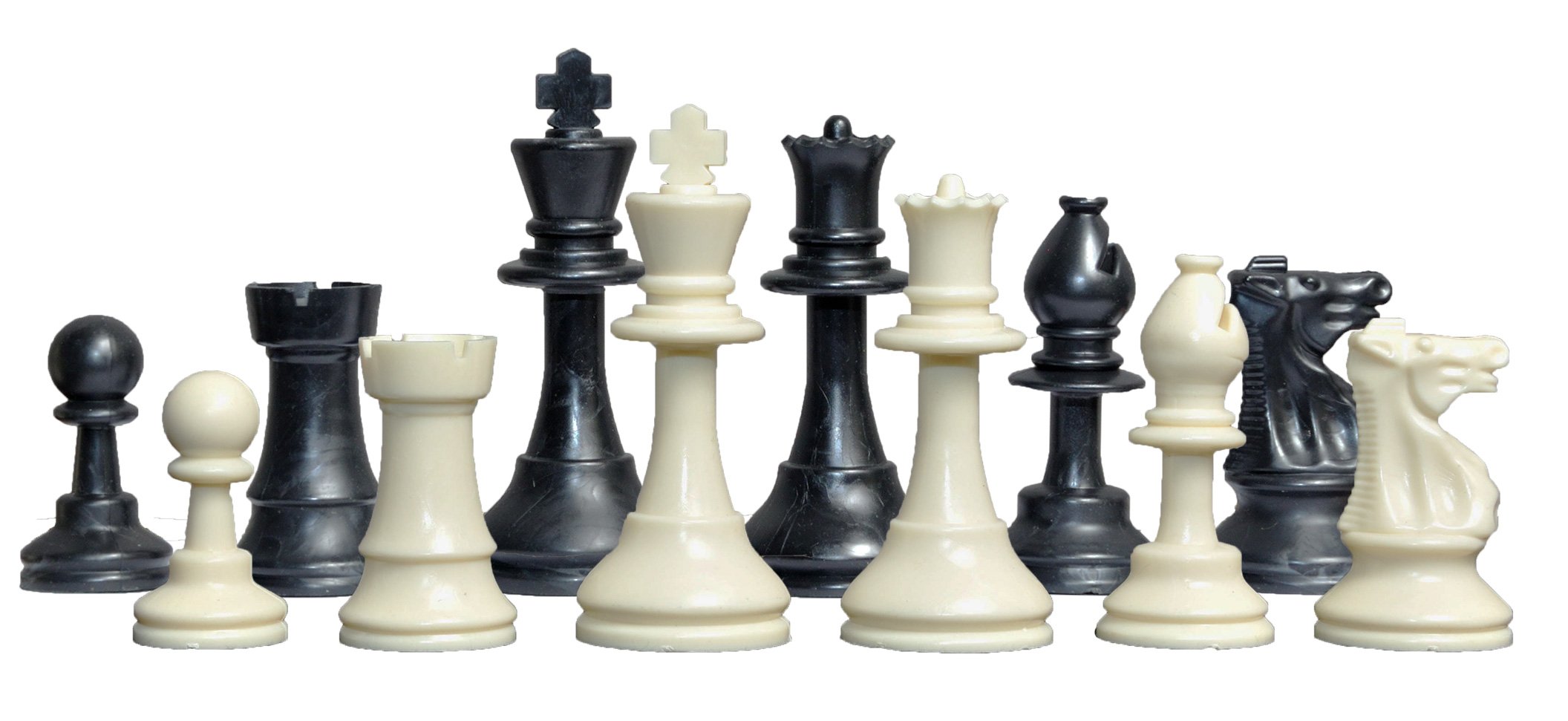 Solid Regulation Plastic Chess Set - Pieces Only - 3.75