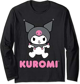 Amazon.com: Kuromi Character Front and Back Long Sleeve T
