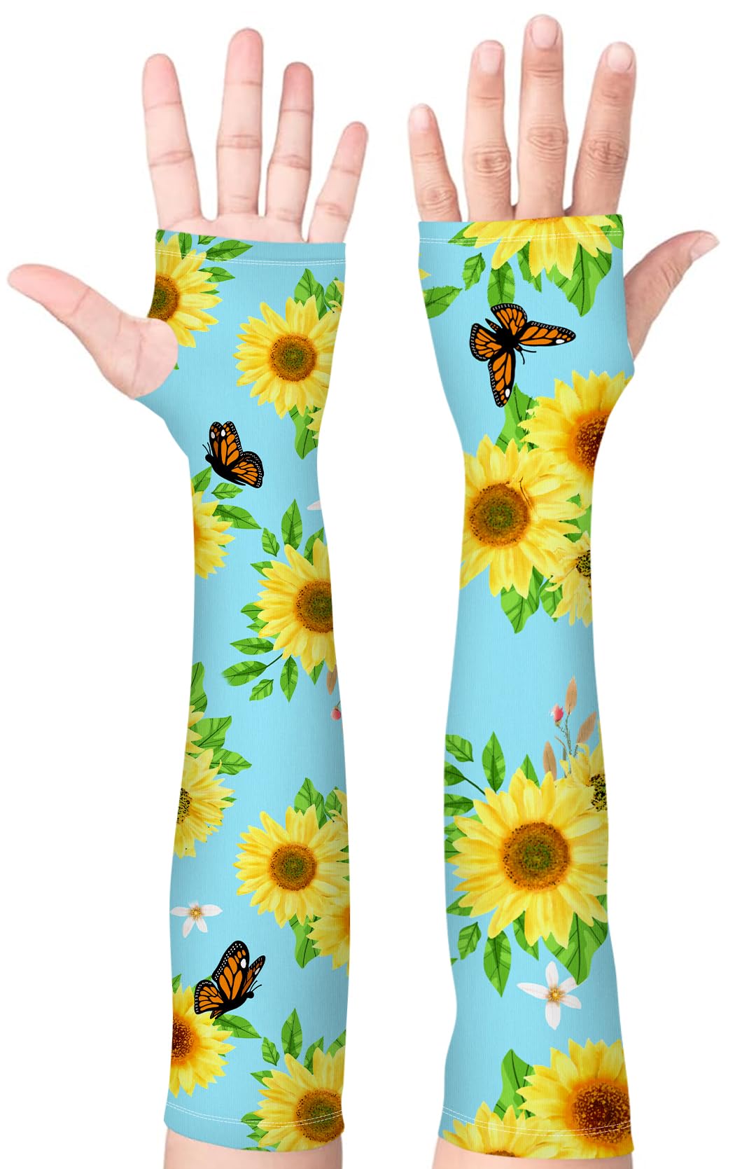 Gardening Sleeves for Women UV Sun Protection with Thumb Hole Anti-Scratch