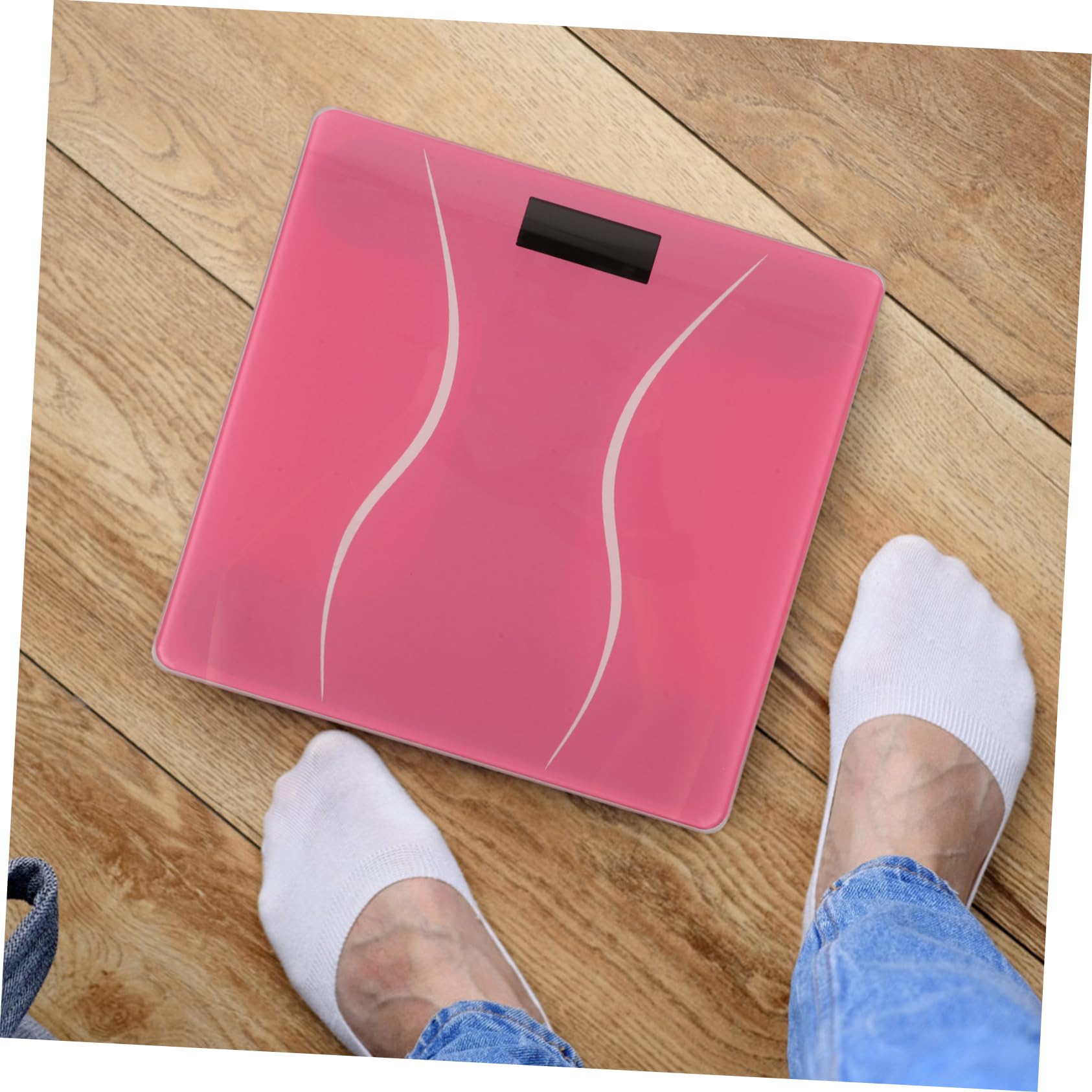 MAGICLULU Báscula Digital Inteligente Precisa para Peso Corporal, Recargable por Usb, de Vidrio Templado Compacta para Hogar y Dormitorio