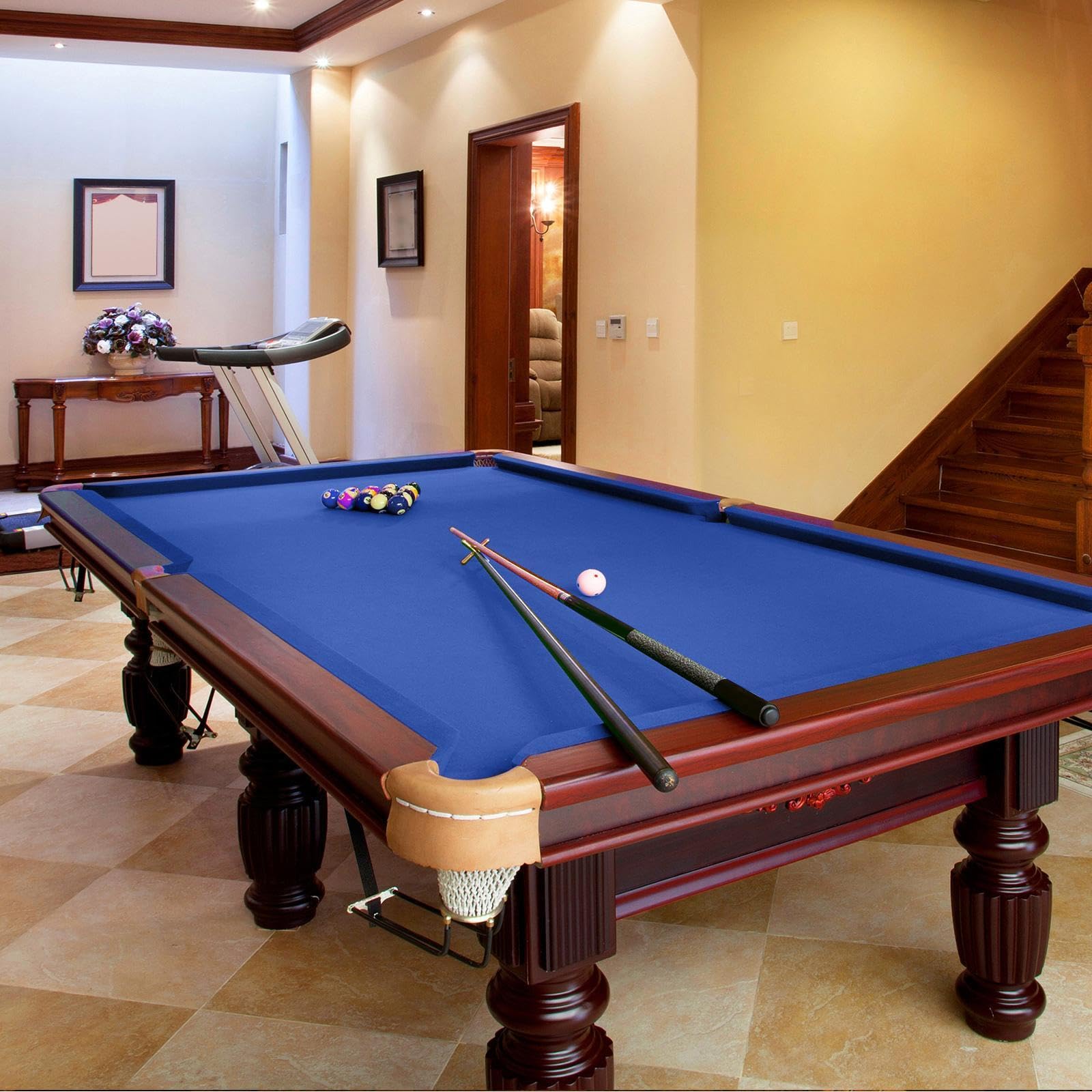 Harilla Billard de Billard Table de Billard en Tissu de Snooker Remplacement Lourd de Travail Facile à Utiliser, Accessoires de Billard Stables, Nappe de
