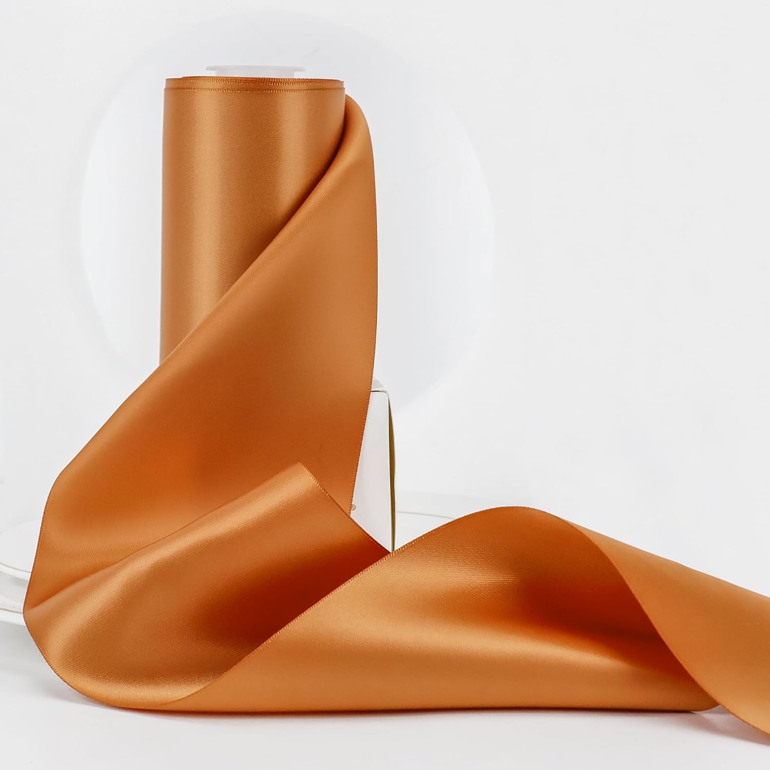 Amazon.com: HUIHUANG 4 inch Burnt Orange Ribbon Thick Burnt Orange ...