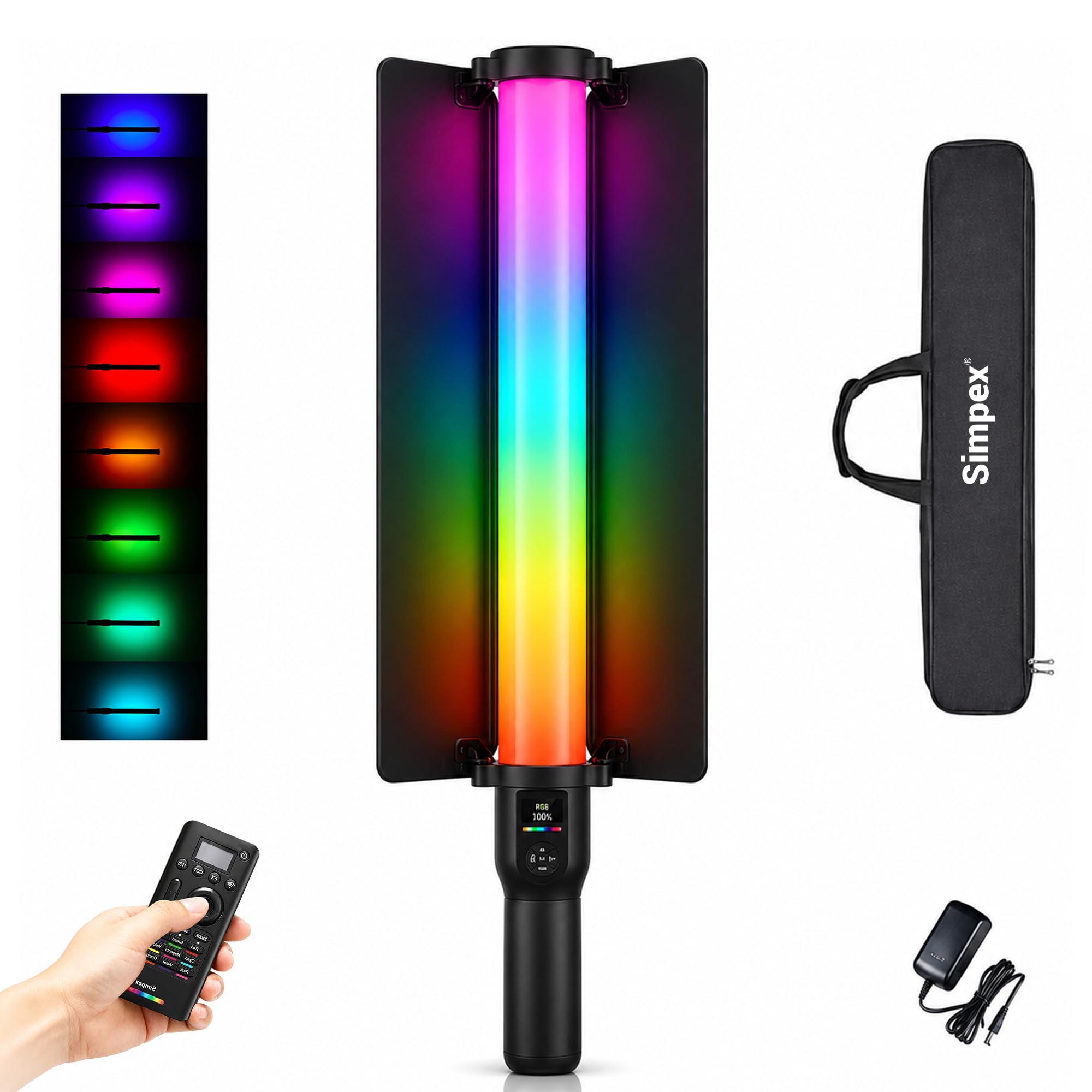 Simpex M-200Bi, 200W Dual Color Continuous LED Light with 18CM Reflector & Infrared Remote, AC Power, 2700K-6500K Color Temperature Control, Huge Display,CRI-95 Plus, Ideal for Video Shooting(Black) — Amazon image 17