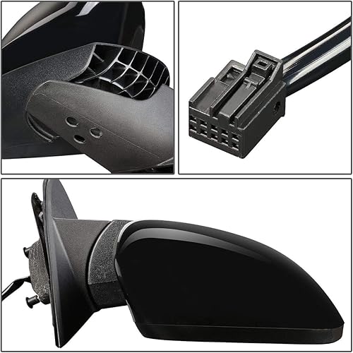 Miniatura 4 de DNA Motoring OEM-MR-CH1321330 Estilo de fábrica Powered+Heated Espejo de puerta lateral derecha, negro