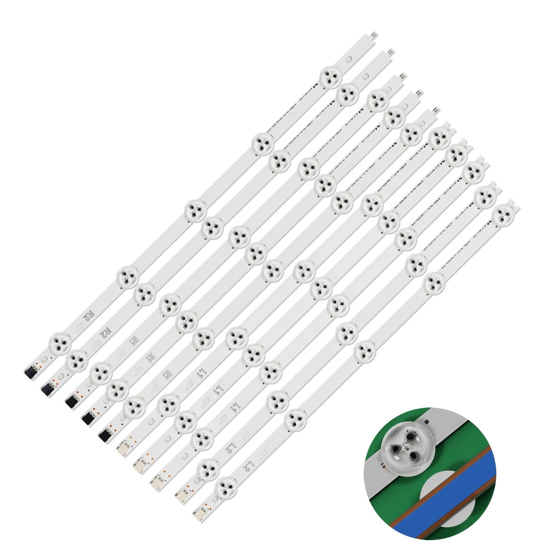 eufeifeiegds 5/10/50 Kits LED-Licht for 42ln5400 42ln5700 42la6130 42la6200 42LA620V 42LA6218 42LA621S 42LN 42LA 6916L-1385A 6916L-1415A(10kits Original 42LN)