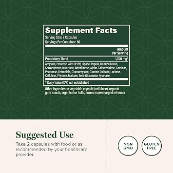 Global Healing - Ultimate Enzymes - Systemic & Digestive Enzymes Supplement for Healthy Digestion, Immune System Boost & Natural Gut Health, Digestive Enzyme for Women & Men, Lipase