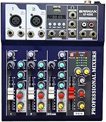 Mesa Som Profissional 4 Canais Bluetooth Phantom Mp3 Xlr Usb Voltagem Bivolt